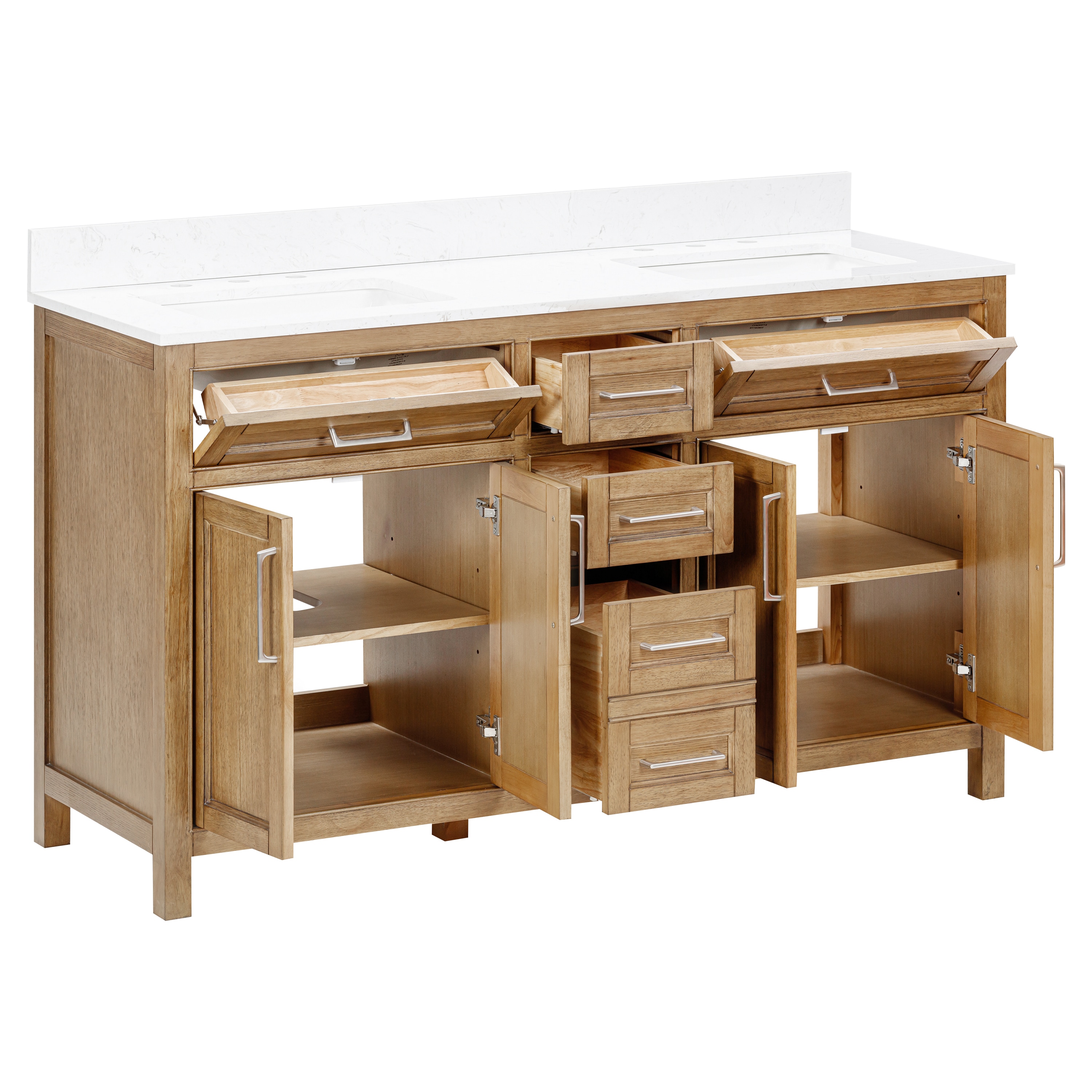 allen + roth L23064-VS60-WO Bath-Vanity-Combo - View #9