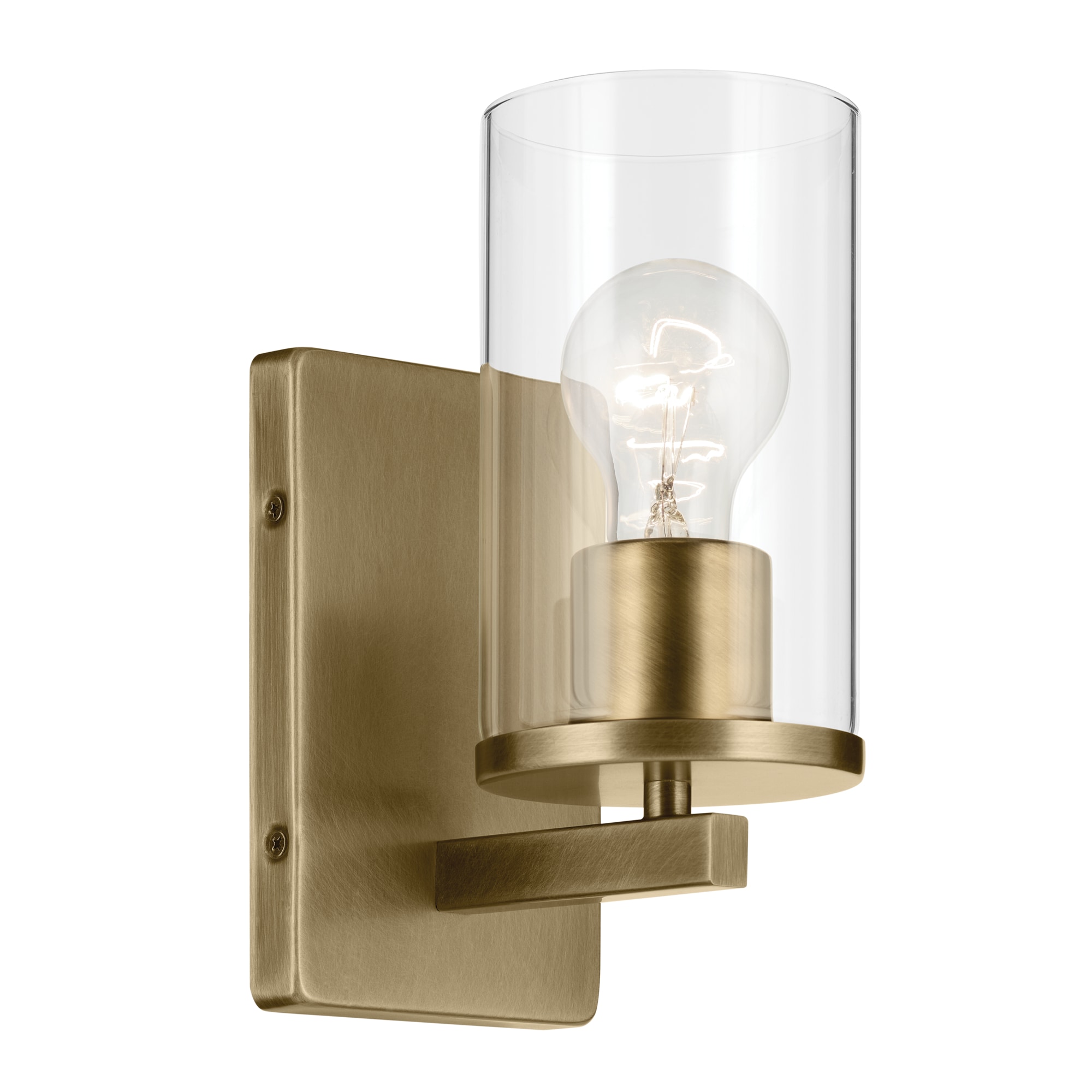 Kichler 45495NBRCLR Crosby 4.5-in 1 -Light Gold Modern/contemporary Vanity light