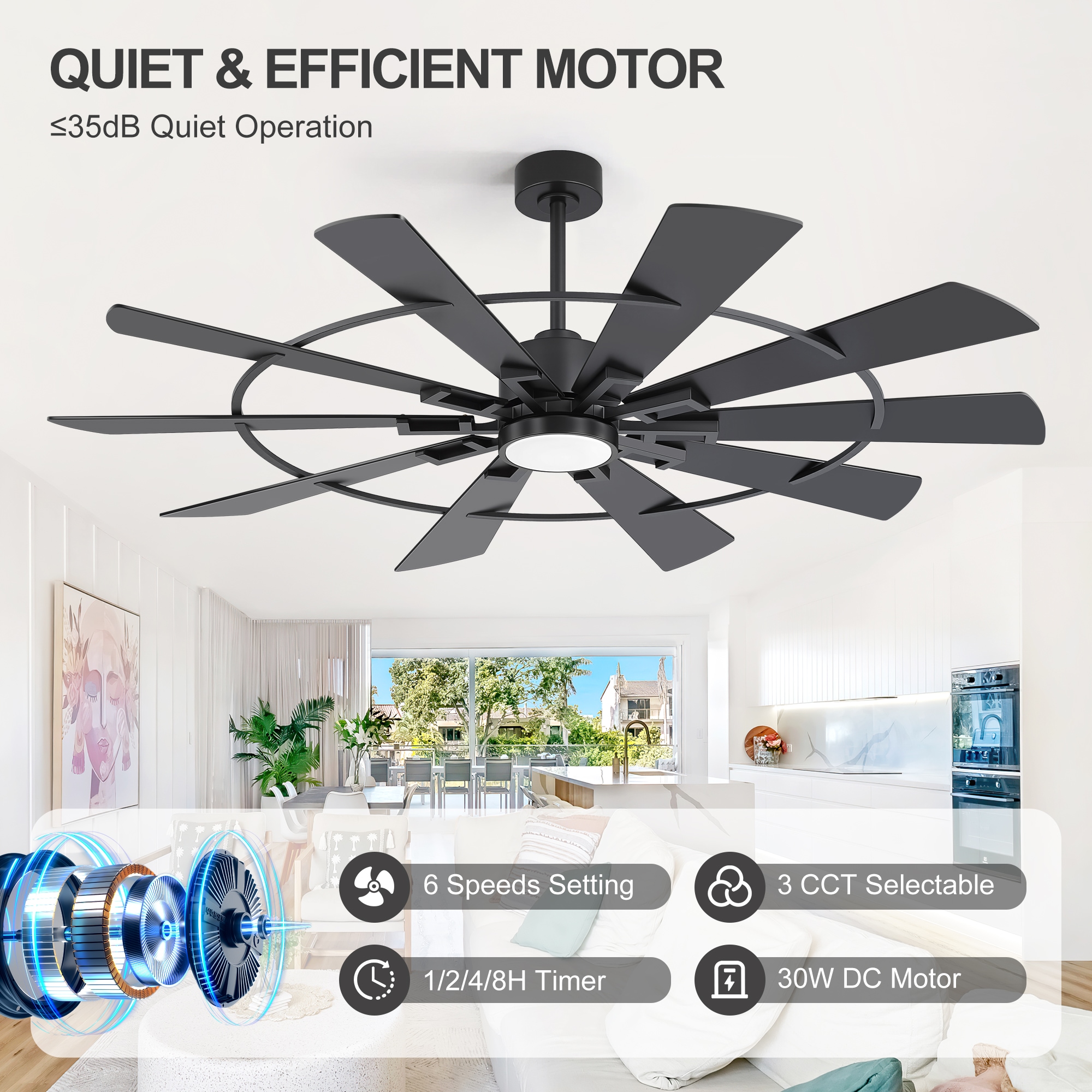 Flashwind A40ZY40039BK Ceiling-Fans - View #6
