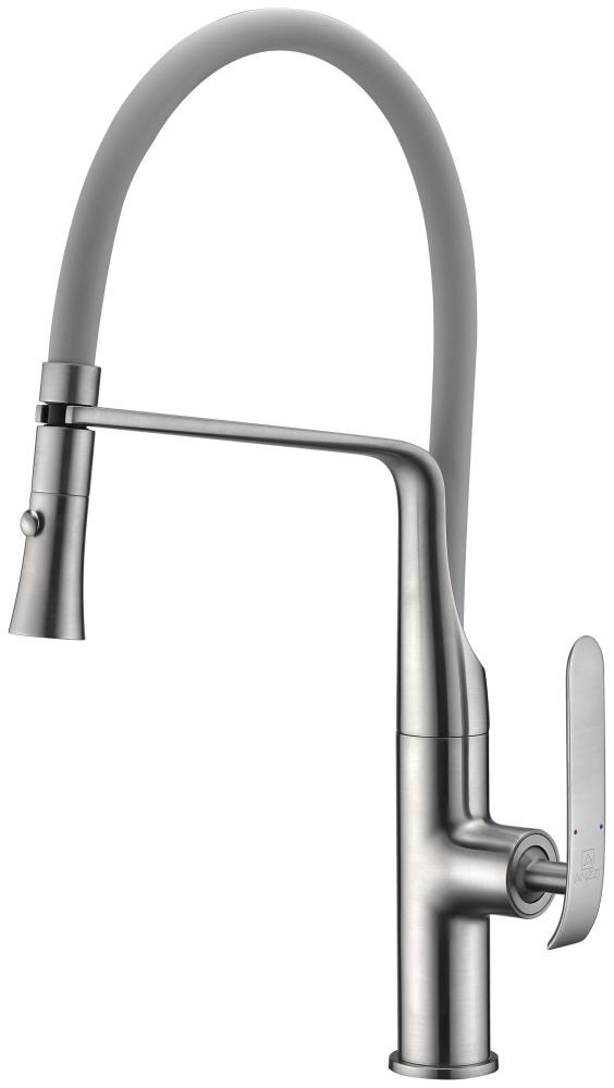 ANZZI Accent Brushed Nickel Single Handle Pull-down Kitchen Faucet 