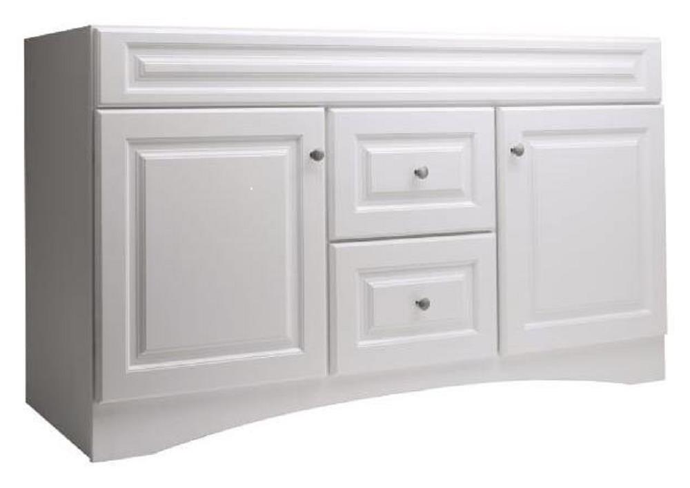 Style Selections Northrup 60 In White Bathroom Vanity Base Cabinet