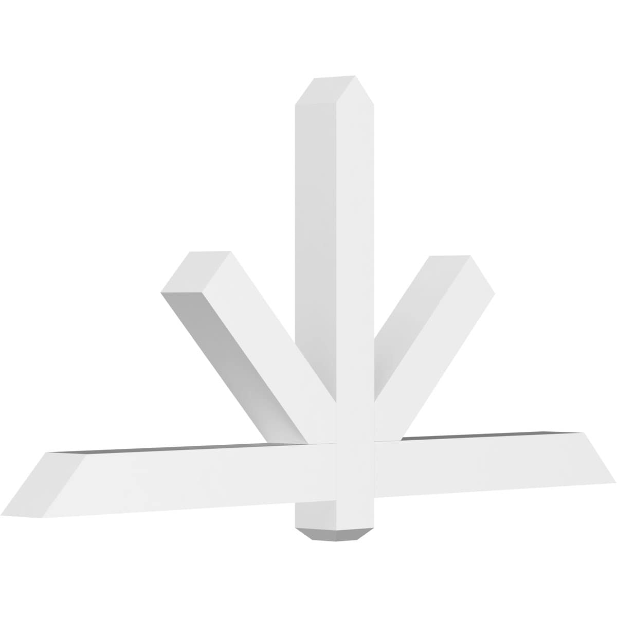 Ekena Millwork GBP060X30X0404KEN00 Kennewick White PVC Gable bracket