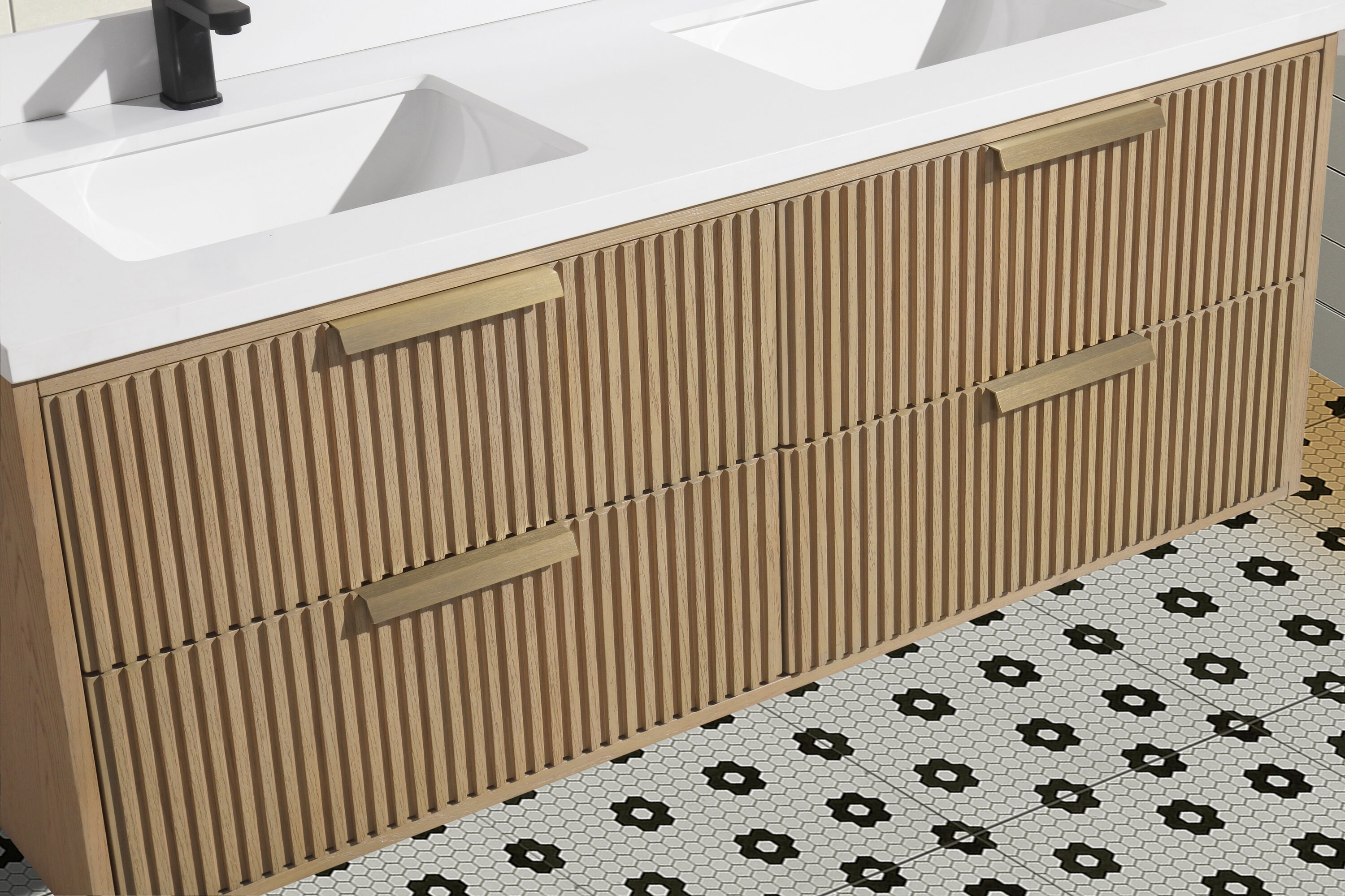 Ari Kitchen & Bath AKB-DIEGO-55-OAK Bath-Vanity-Combo - View #5