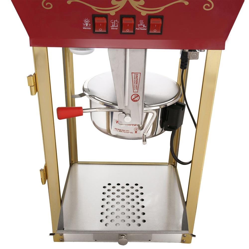 Great Northern Popcorn 8 Ounce Antique Style Popcorn Machine - Red