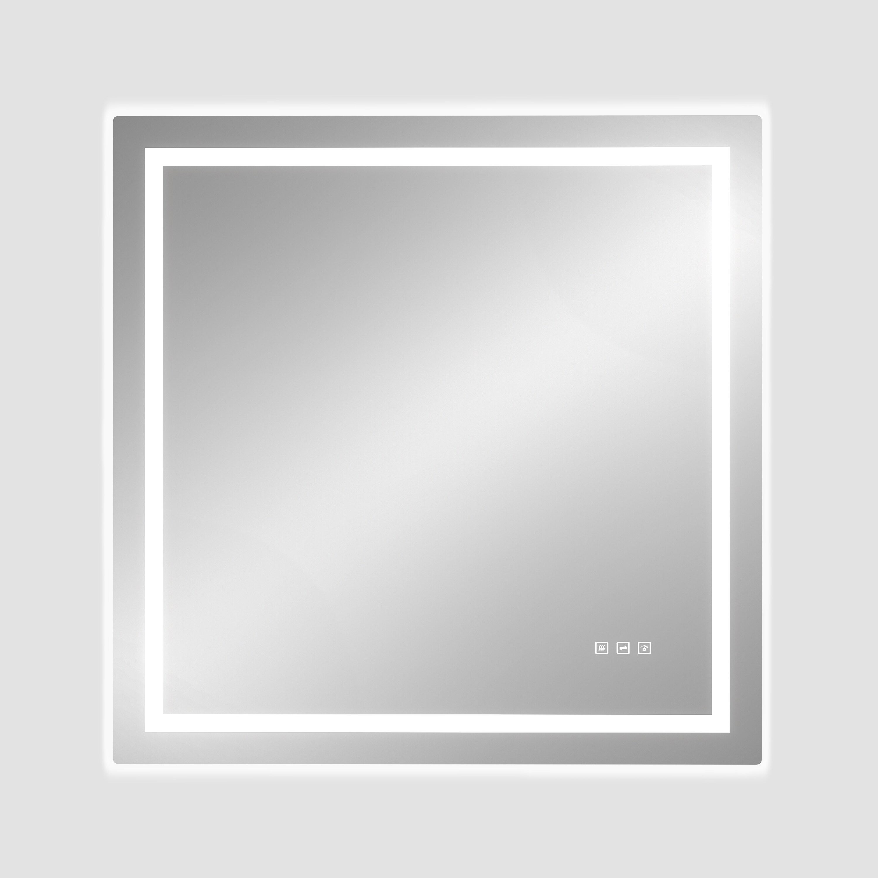 CASAINC 36 x 36 Inch Bathroom Mirror Polished Frameless Rectangle Dimmable LED Lighted Fog Free Bathroom Vanity Mirror