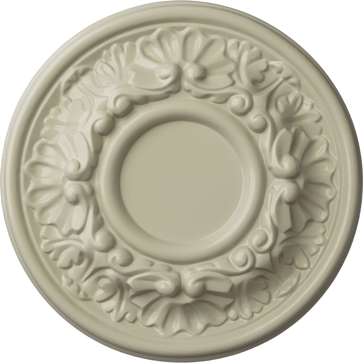 Ekena Millwork CM07ODCYF Odessa 7.5-in W x 7.5-in L Painted Clear Yellow Polyurethane Whole Ceiling Medallion