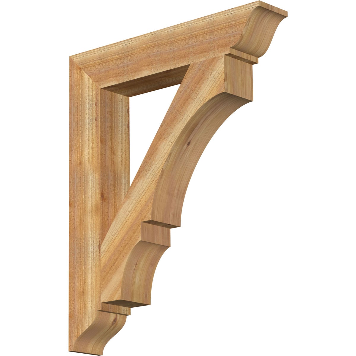 Ekena Millwork BKT06X34X42BOA01RWR Balboa traditional rough sawn 6-in x 34-in x 42-in Western red cedar Brown Wood Standard bracket