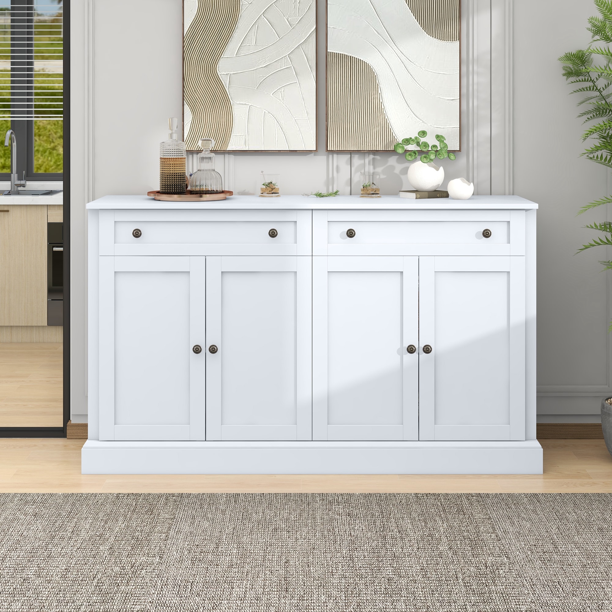 JIMSMAISON JMTRSB29W Contemporary/Modern White Sideboard