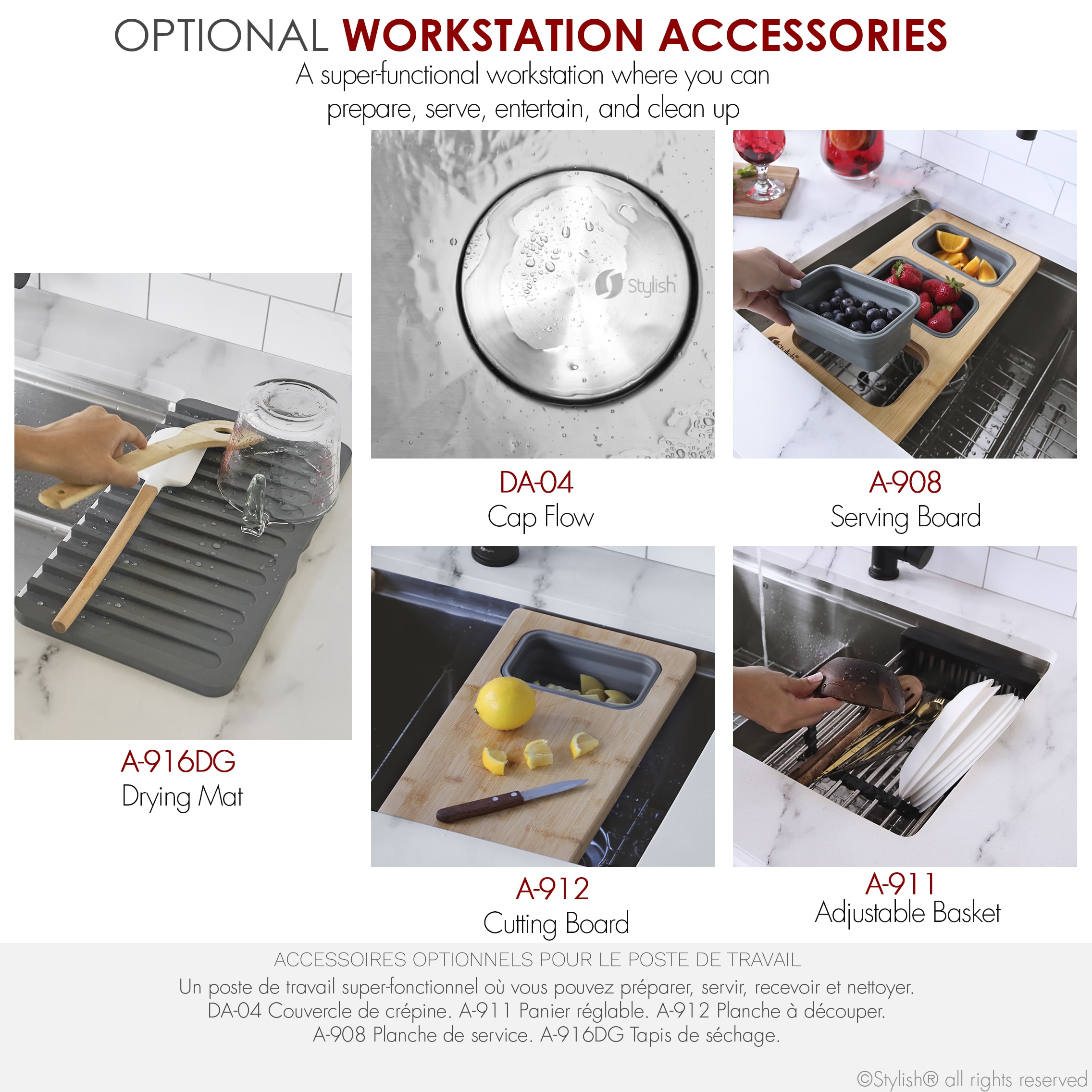 Stylish S-230W Kitchen-Sinks - View #14