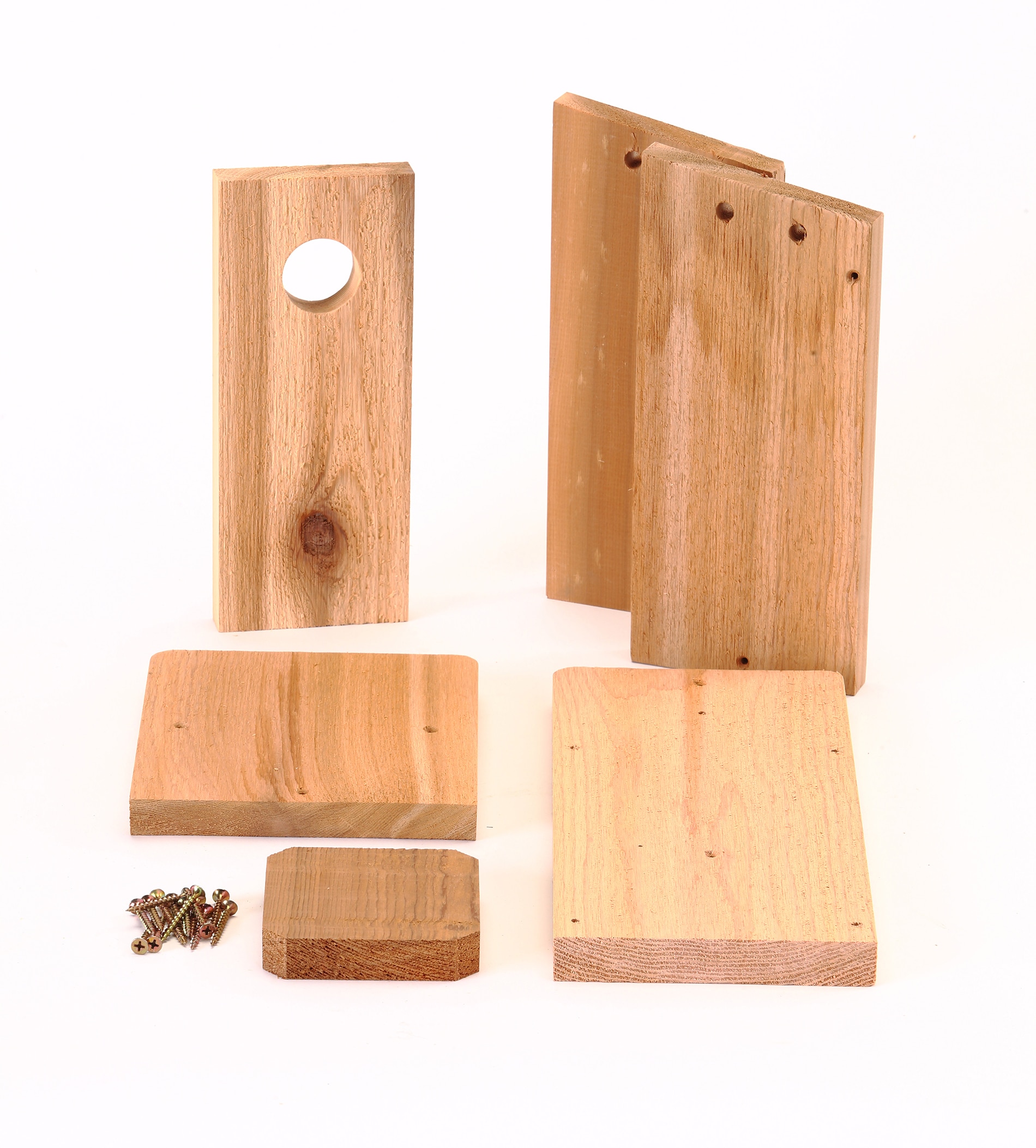 BIRDS CHOICE BBKIT 13.75-in H Brown Wood Bluebirds Nesting Box Bird House