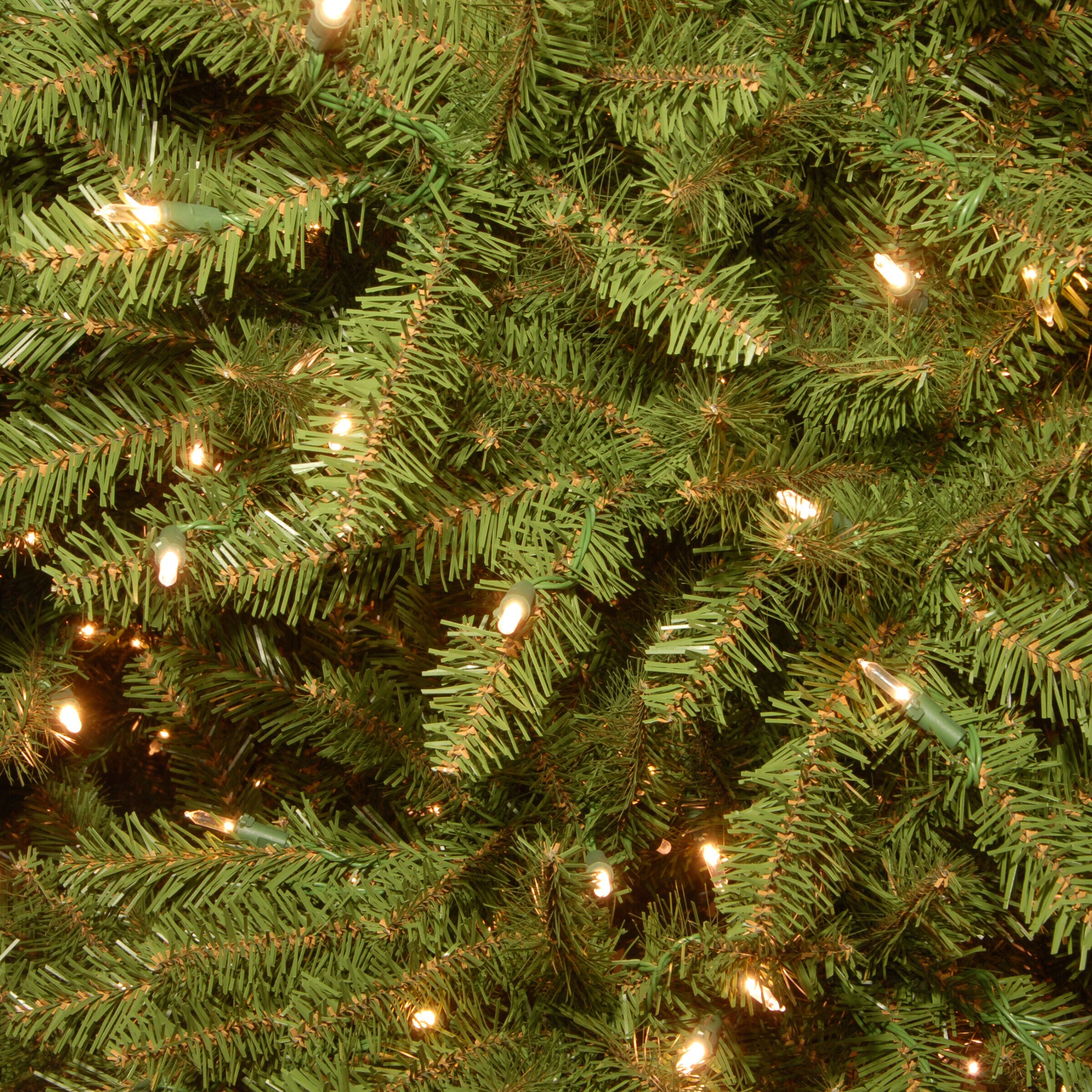 National Tree Company 6.5-ft Dunhill Fir Pre-lit Slim Artificial ...