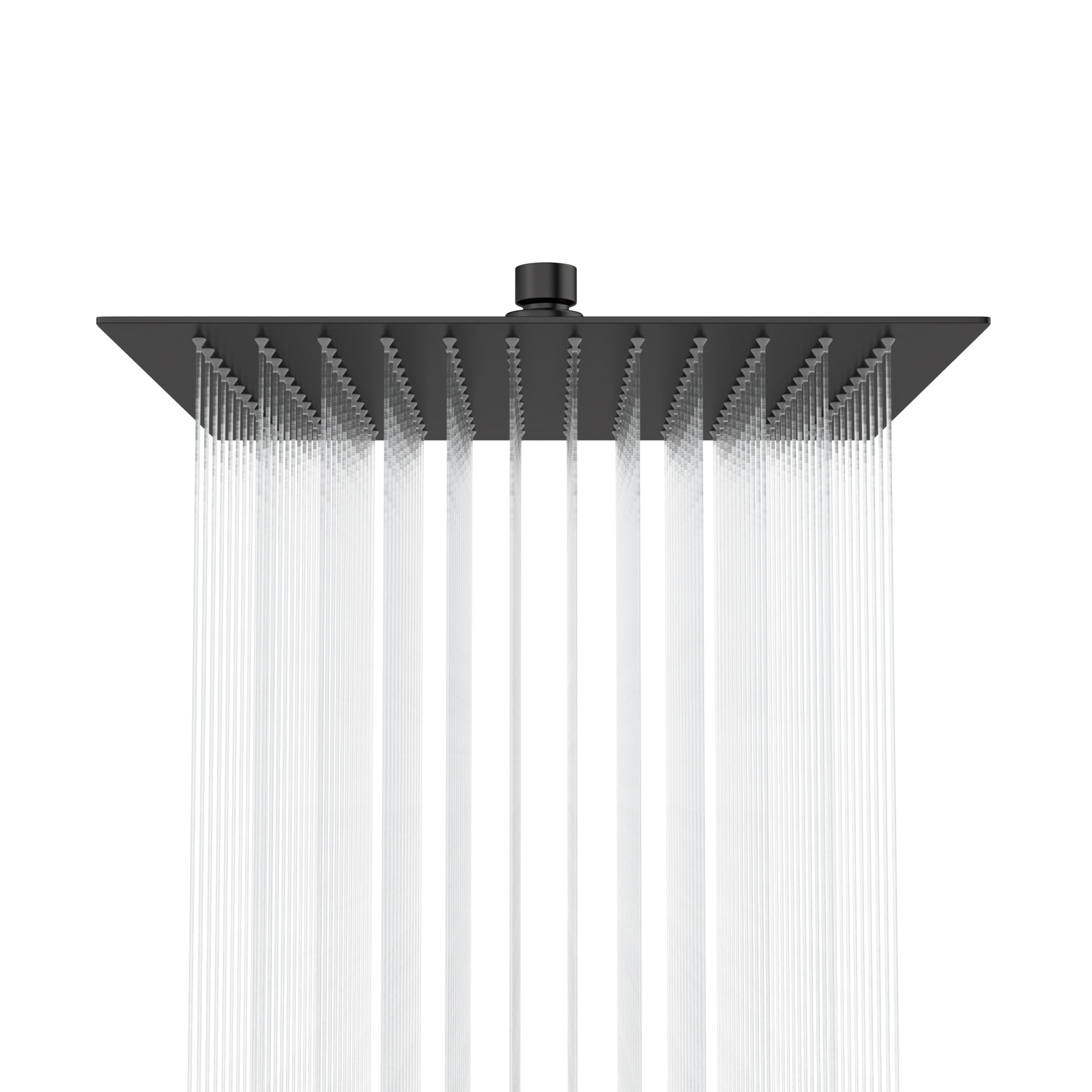 KICHAE KSLF17004-B Top Spray Overhead 1.0 -Spray Matte Black 10-in Square Fixed High Pressure Rain Shower Head 1.8 GPM