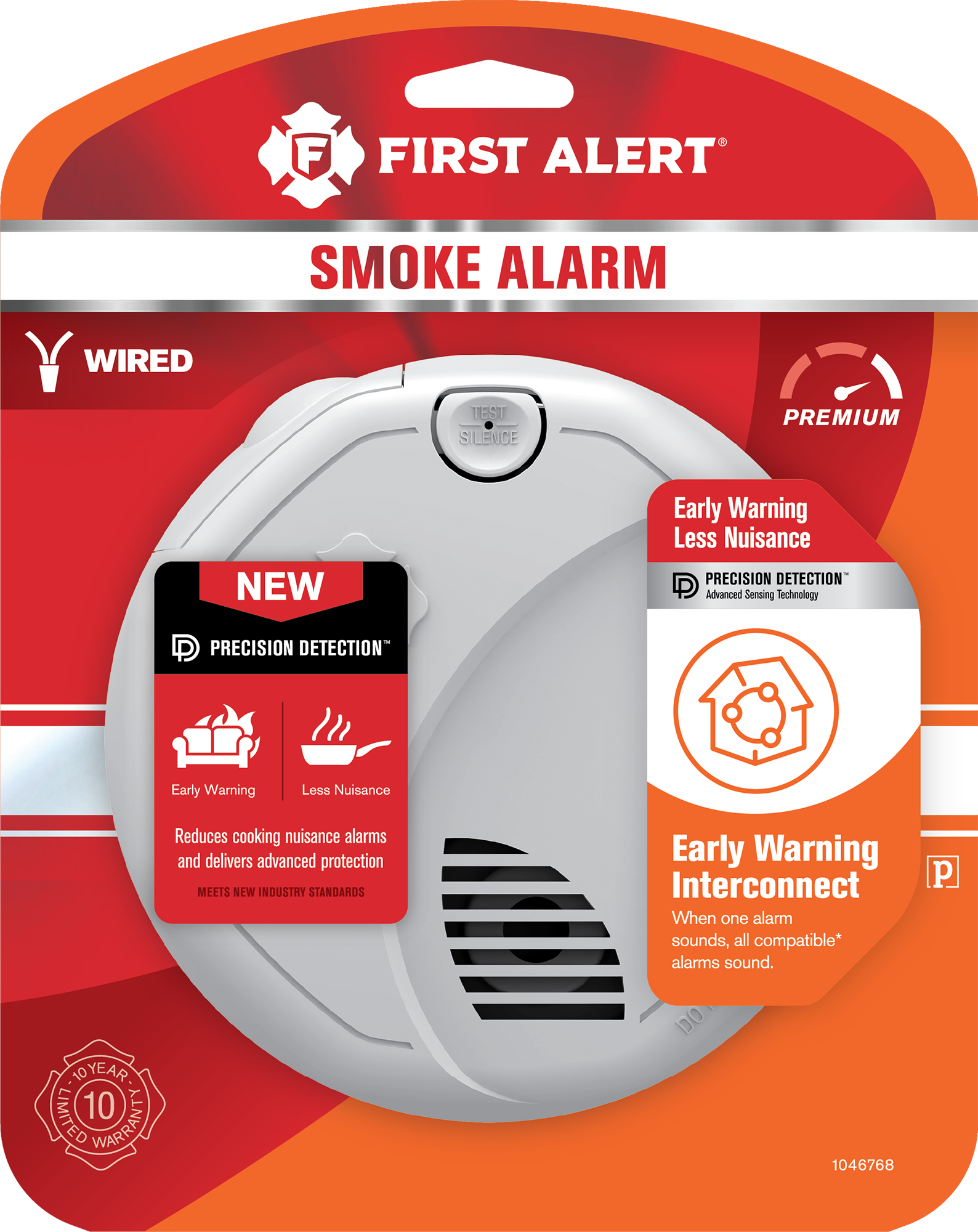 First Alert 1046768 Hardwired (with Battery Back-up) Photoelectric Smoke Detector