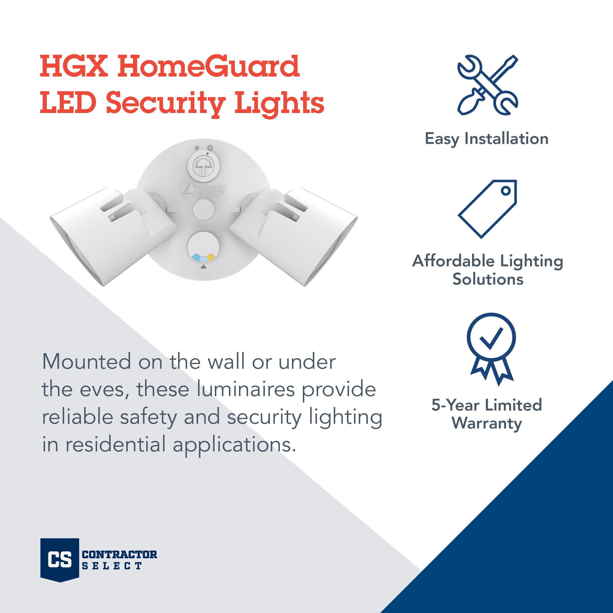 Lithonia Lighting HGXLED2RHALOSWW2PEWH Dusk-Dawn-Lighting - View #2