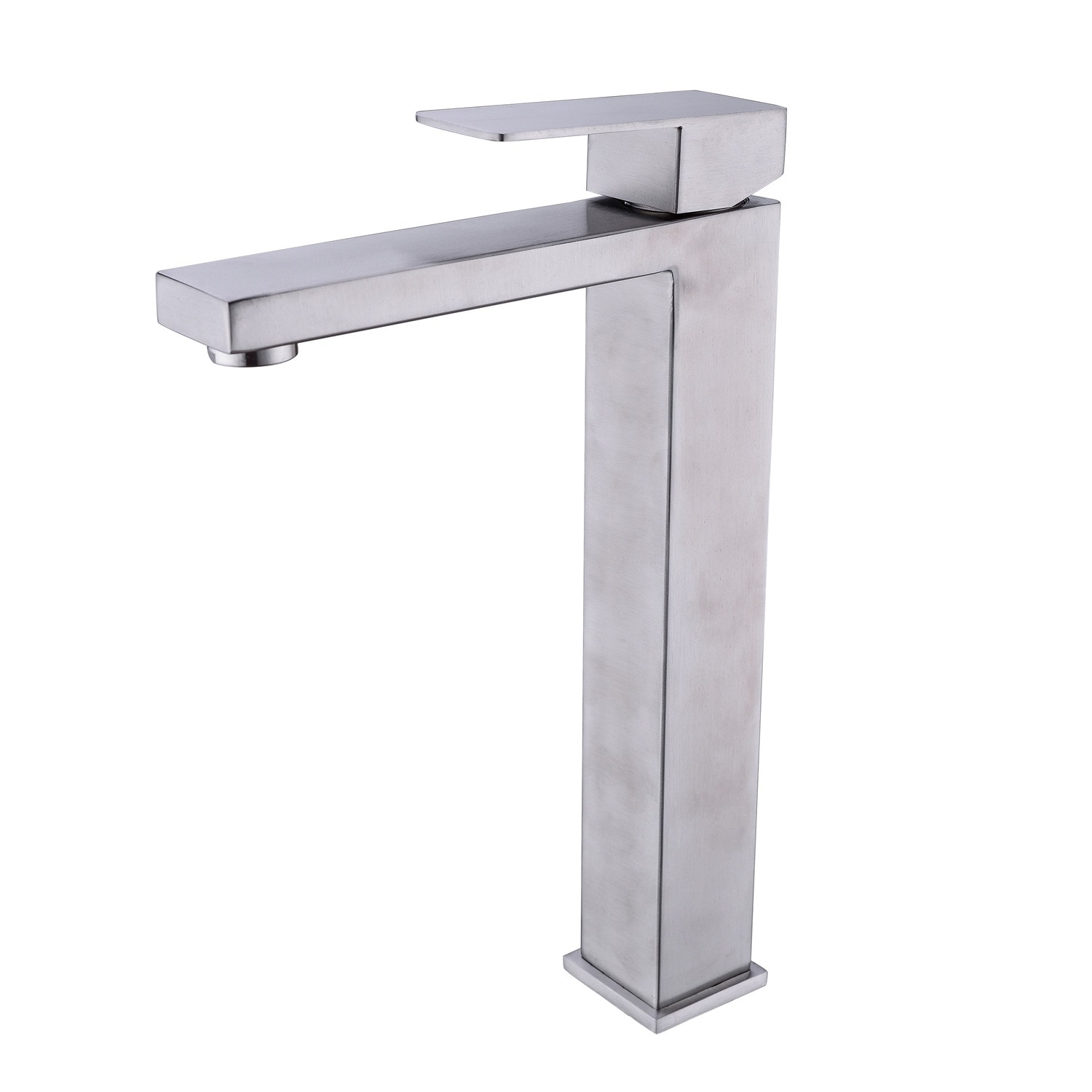 LOVMOR -  Brushed Nickel 1 Hole Single Hole 1-handle Bathroom Sink Faucet with Aerator and Stainl...