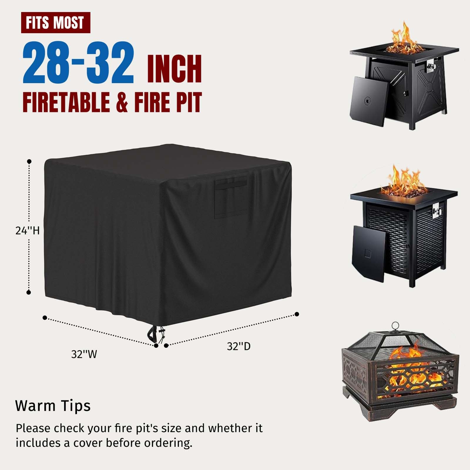 Lukvuzo LLU0629L107 Fire-Pit-Covers - View #3