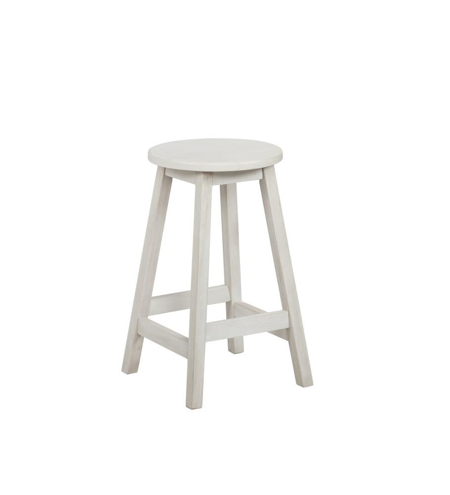 L. Powell Company D1186D18CS Ian Distressed White Counter height Wood Bar Stool