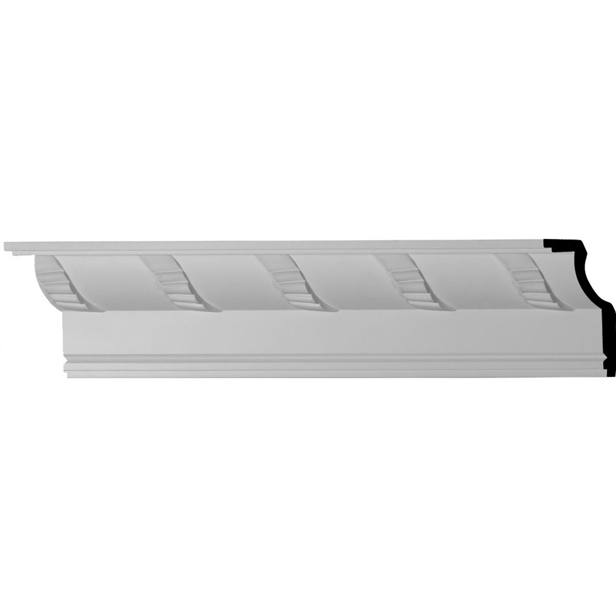 Ekena Millwork MLD05X02X05AN-CASE-8 Anise 5-1/4-in x 7-ft 10-1/2-in Primed Urethane Crown Moulding 8 -Pack
