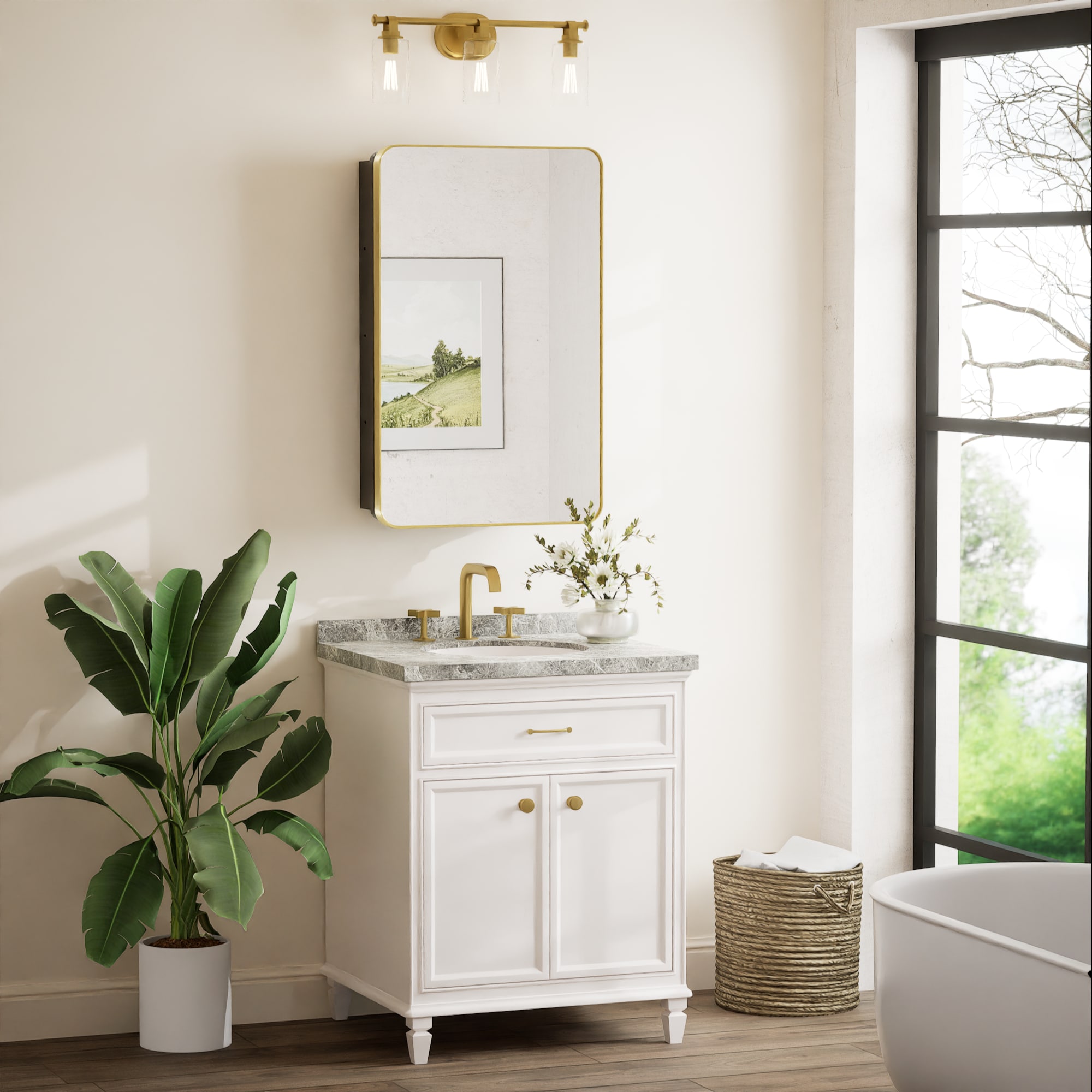 Keonjinn LW-JSKJG-YJ-5181GD Bathroom-Medicine-Cabinets - View #2