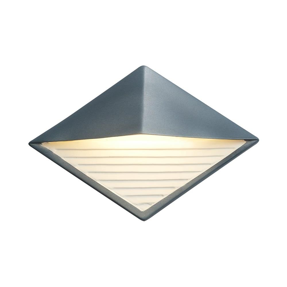 Justice Design Group CER-5600W-MDMT Ambiance 1 -Light 8-in H Multiple colors Hardwired Dark Sky Integrated LED Outdoor Wall Light