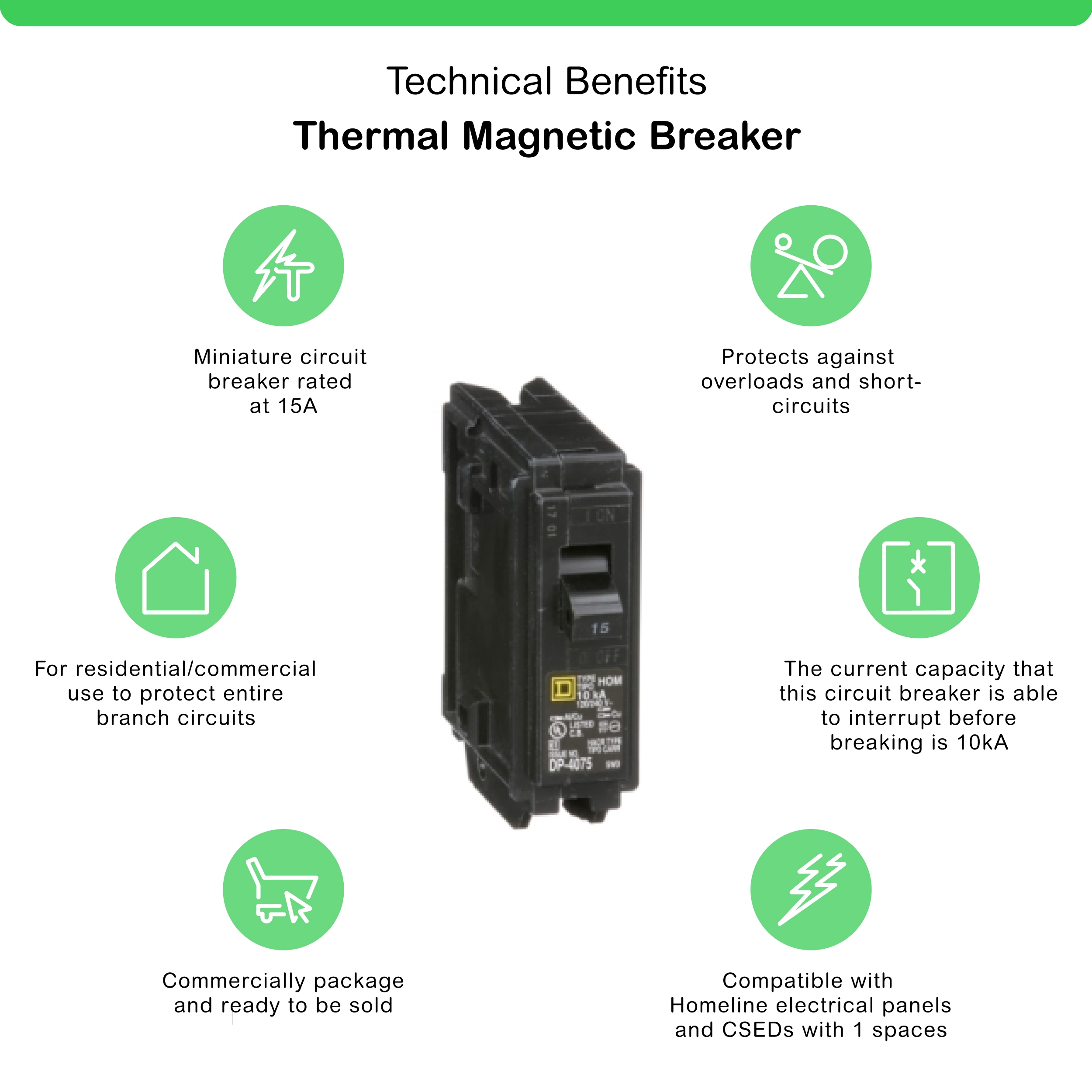 Square D HOM115CP Circuit-Breakers - View #2