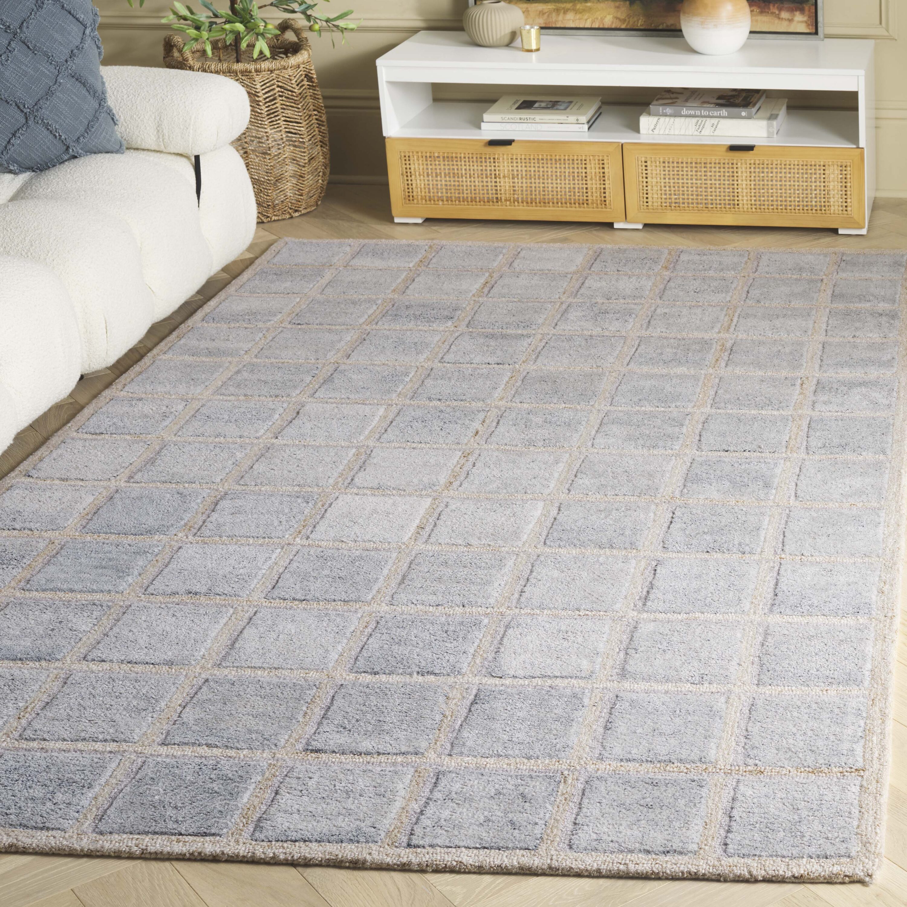  Renewel 102 Beige/Gray Contemporary 5ft x 8ft Medium Rectangle Rug