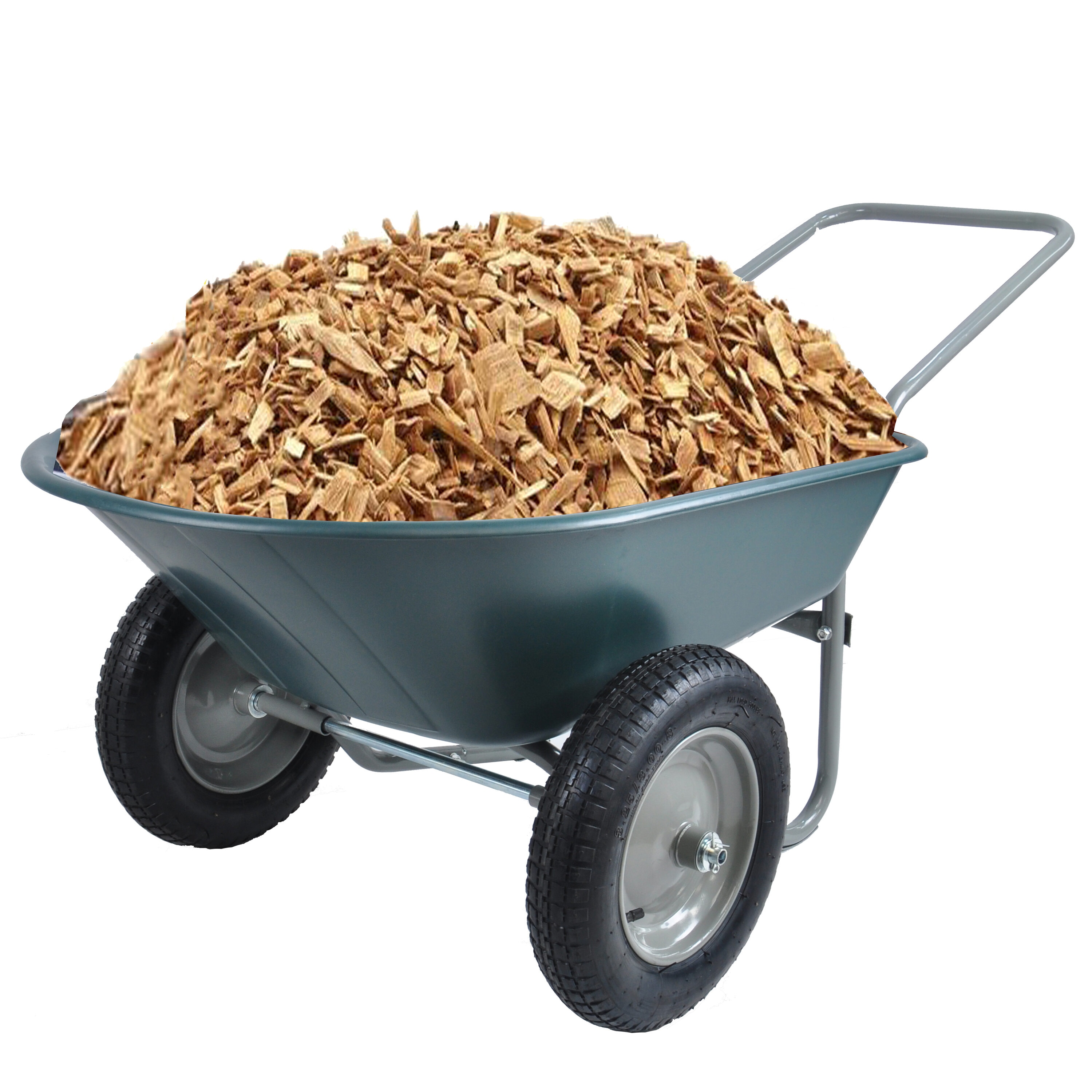 AHIOU HOME ZAAHG-70787C 5-cu ft 2 Wheel Steel Push Wheelbarrow