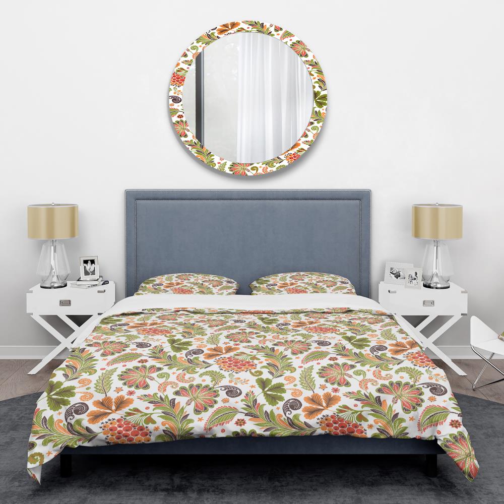 Designart BED24379-T 3-Piece Green Twin Duvet Cover Set
