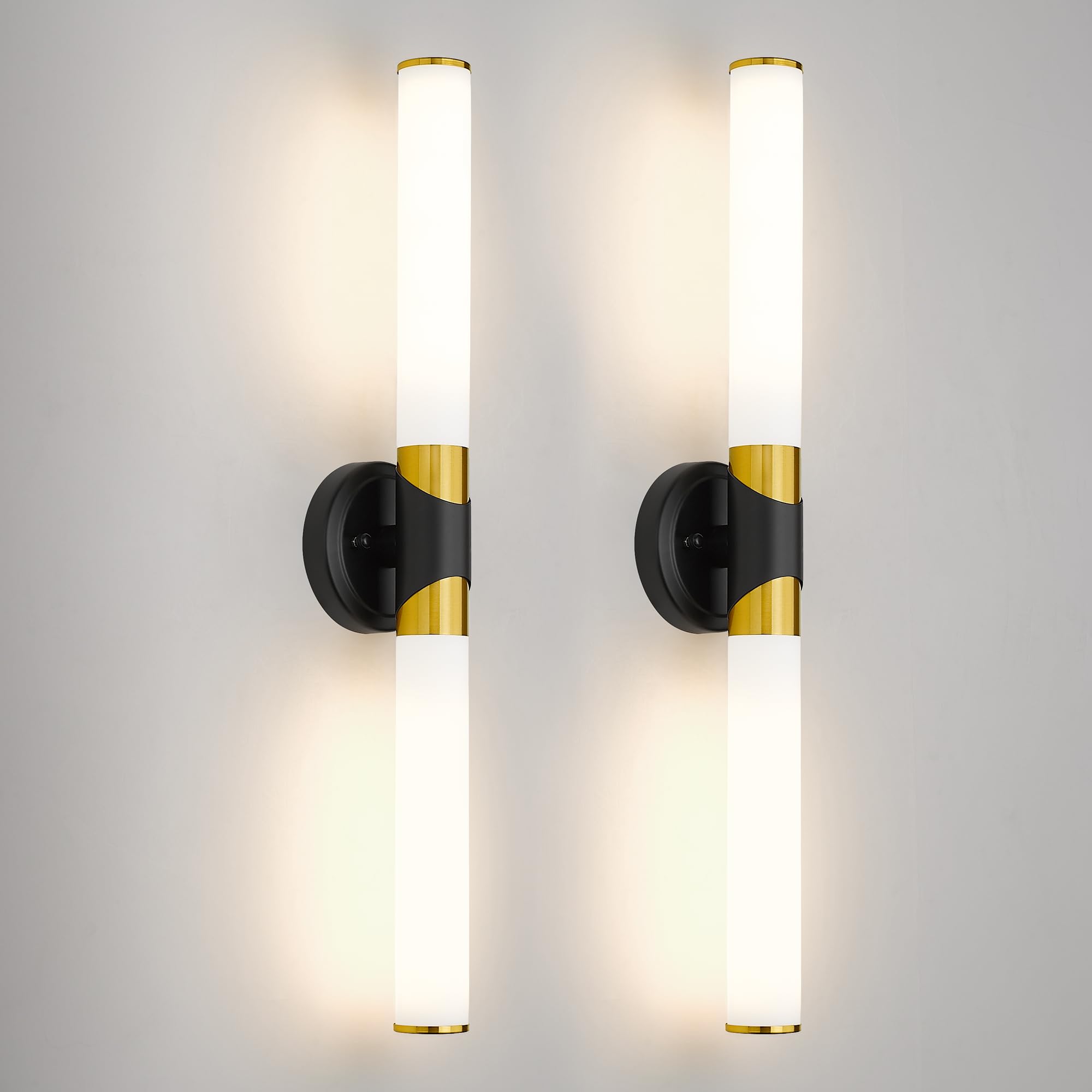 LTMATE JAZAVA 26.8-in 2 Light Matte Black Modern/contemporary Bathroom Vanity light bar