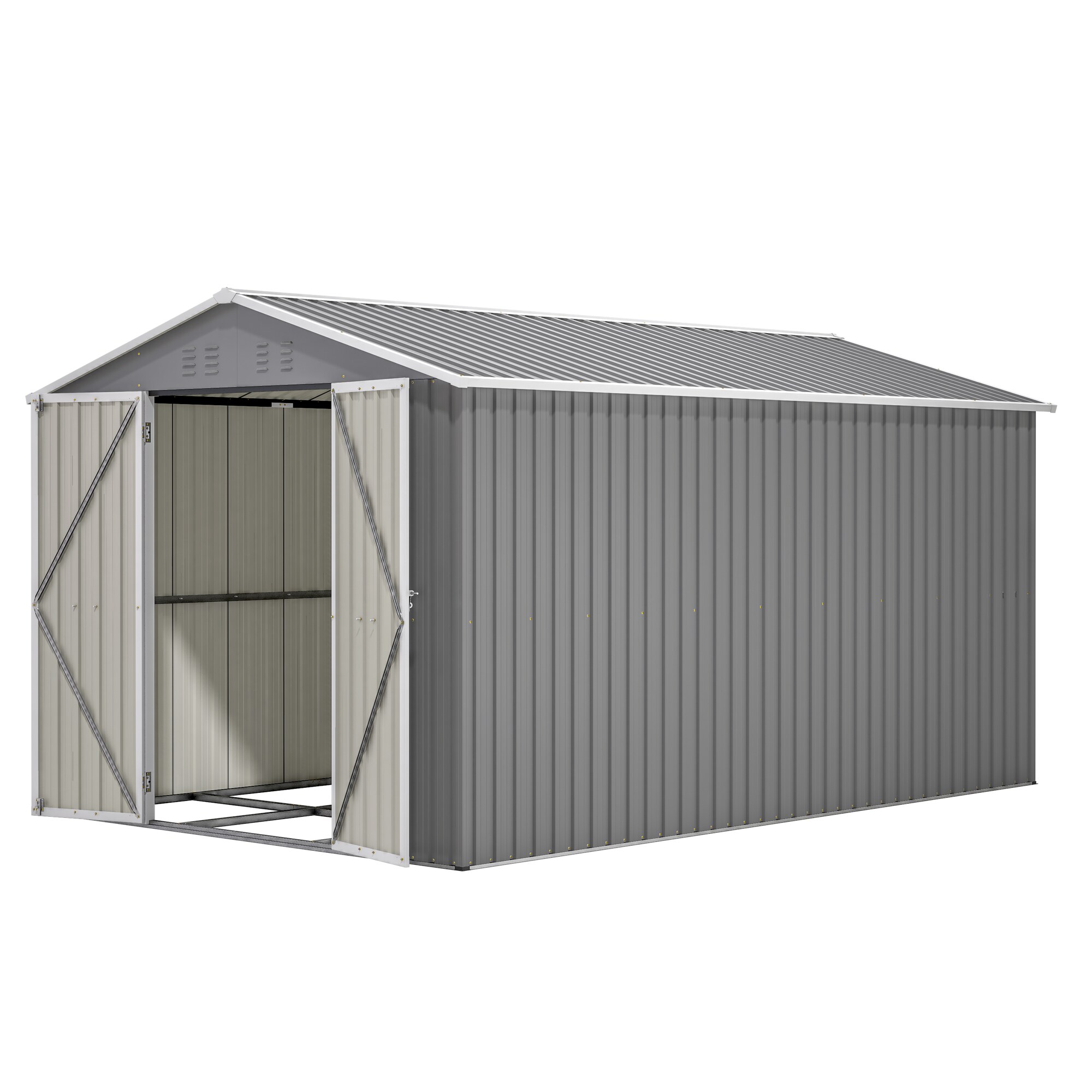 WELLFOR TWSG026-GR Metal-Storage-Buildings-Sheds - View #19