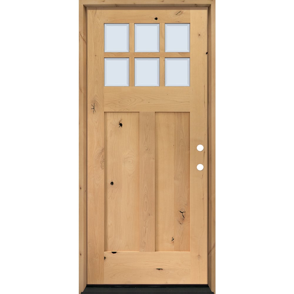 Greatview Doors 36-in x 80-in x 4-9/16-in Wood Craftsman Left-Hand ...