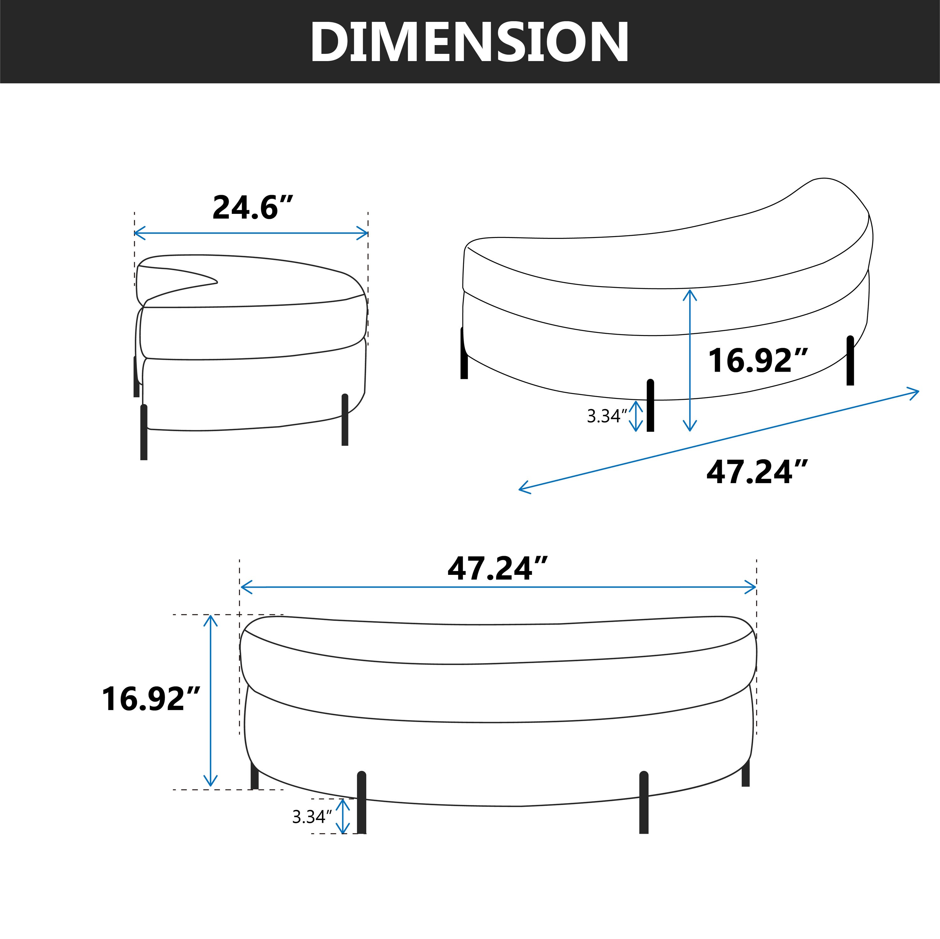 Hrinhom HC-W4004-CHARCOAL Indoor-Ottomans - View #9