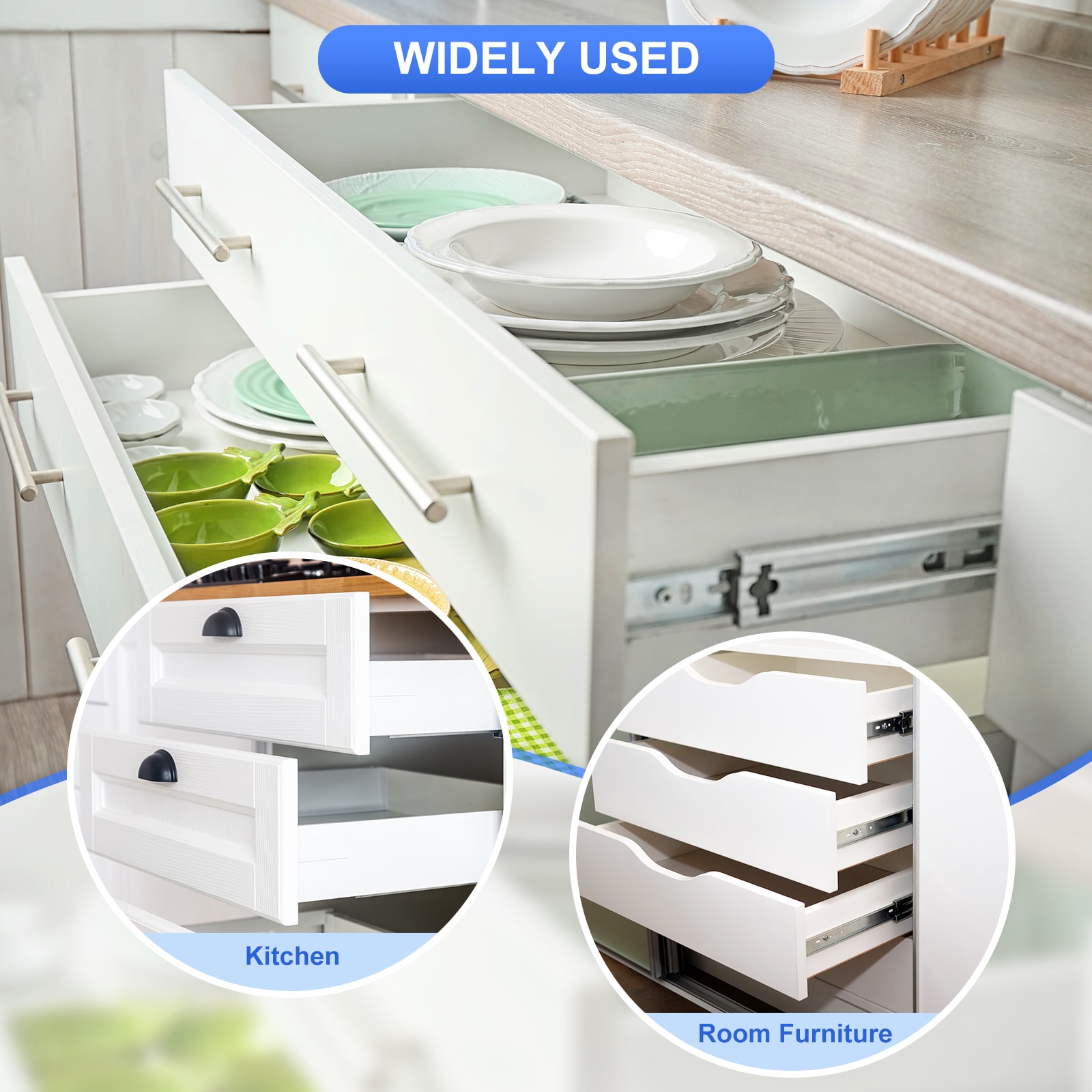 Unique Bargains S25093002UX0563 Drawer-Slides - View #3