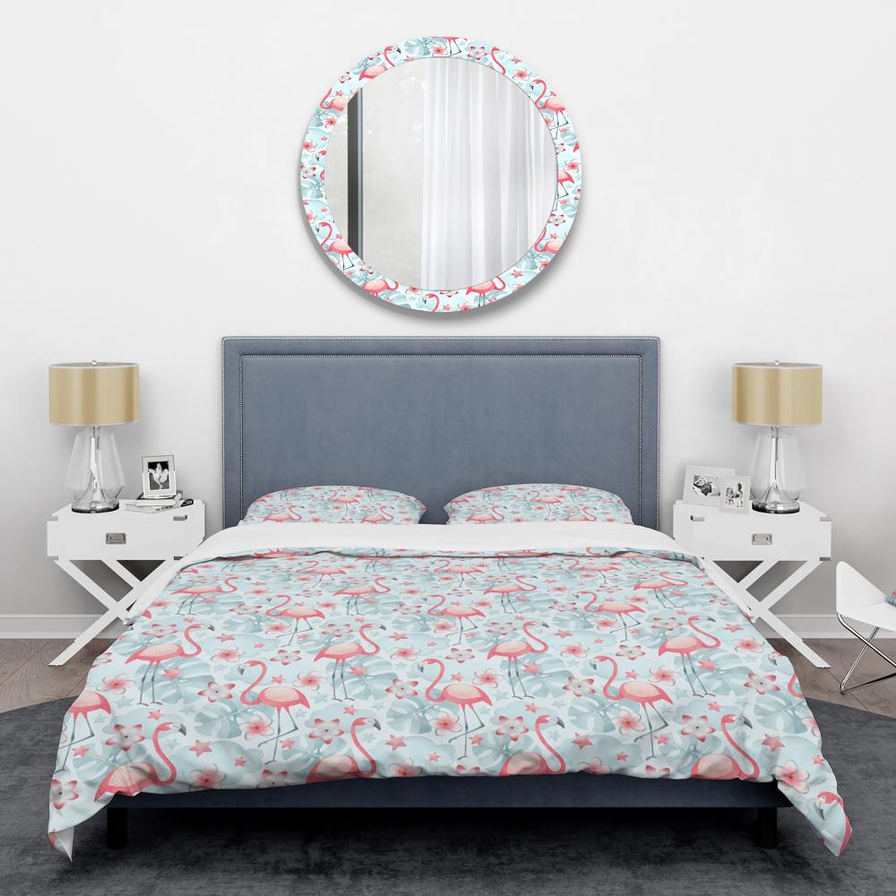 Designart BED24364-K 3 -Piece Blue King Duvet cover Set