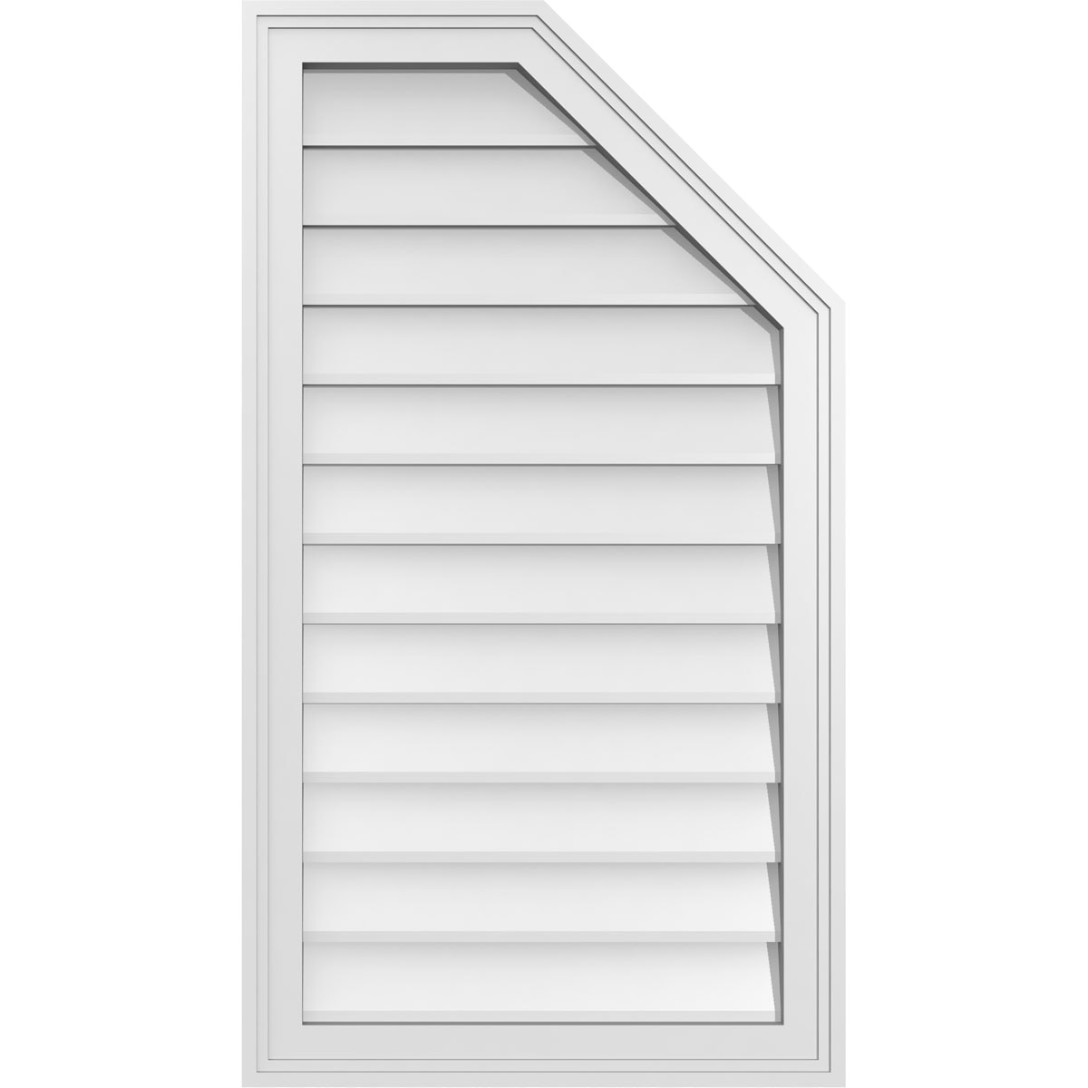 Ekena Millwork GVPOR20X3602SN 20-Inches x 36-Inches Off-white Octagon PVC Gable Louver Vent