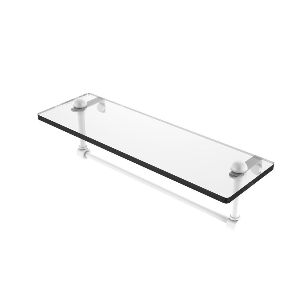 Allied Brass RC-1/16TB-WHM Matte White Wall mount Bathroom Shelf ( 16-in x 5-in x 5-in )
