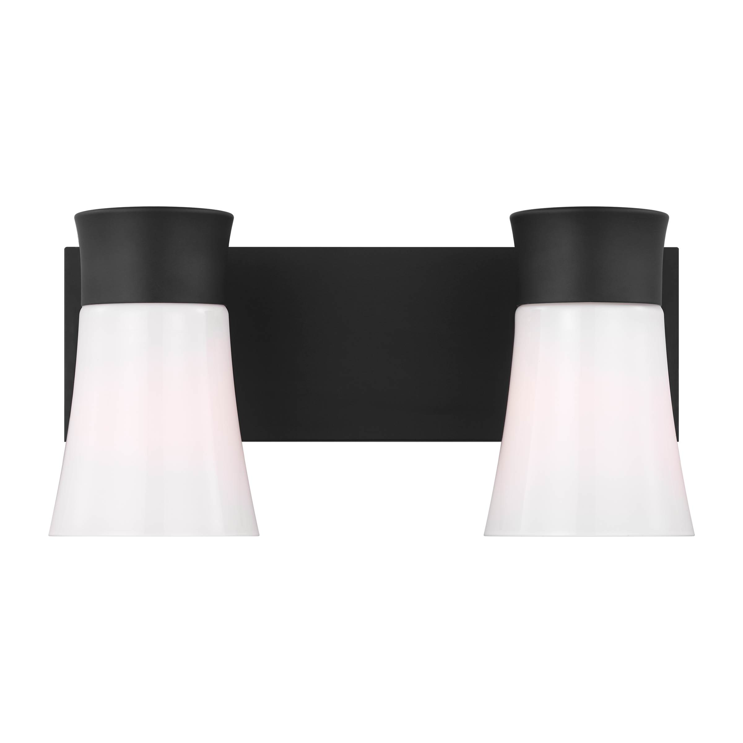 Scott Living DJV1082MBK Roy 14.5-in 2 -Light Black Modern/contemporary Vanity light