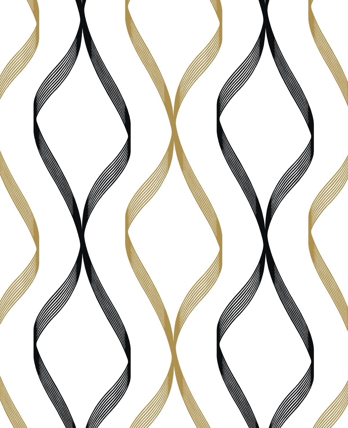 Peel and Stick Wallpaper White Gold Pattern Contact Paper Self
