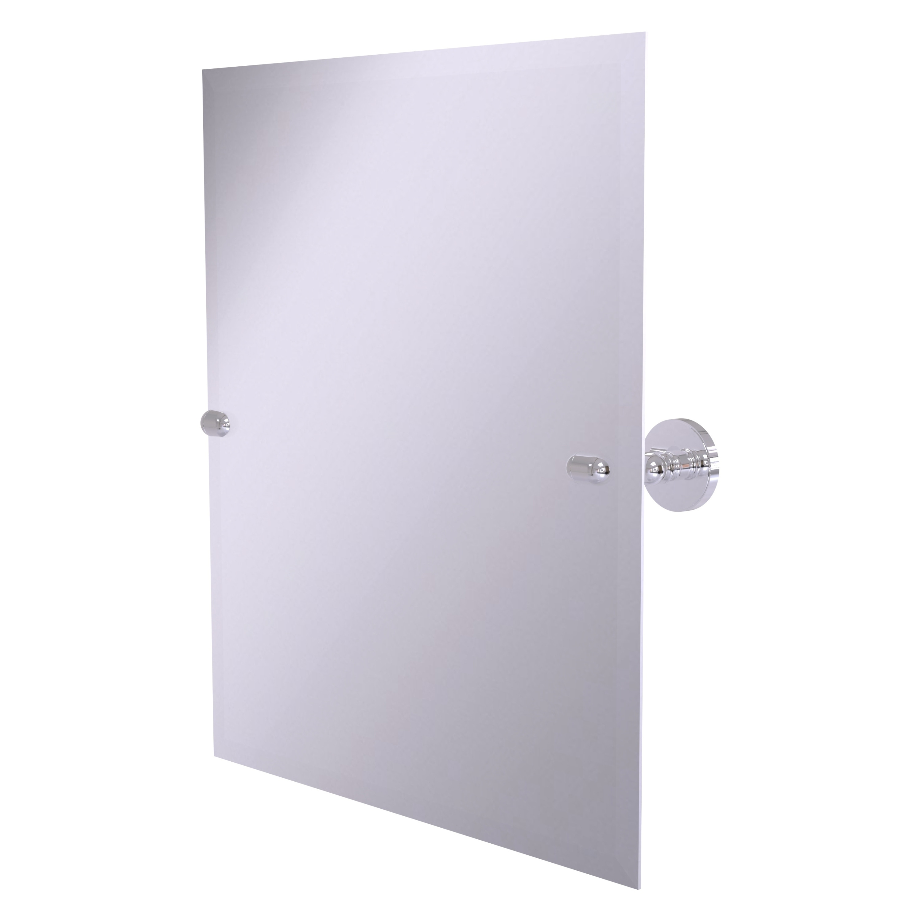 Allied Brass TA-92-PC Tango 21-Inches x 26-Inches Beveled Frameless Rectangle Tilting Bathroom Vanity Mirror ( Polished Chrome )