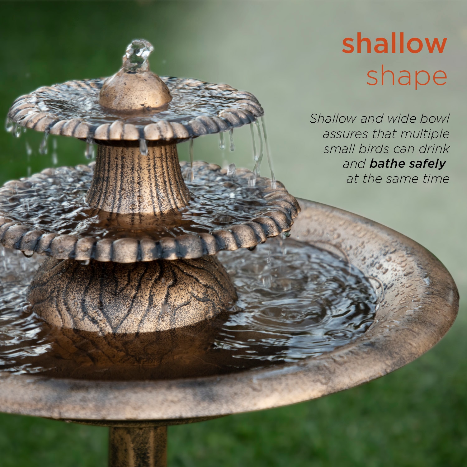 Alpine Corporation TEC106-BZ birdbaths - View #4