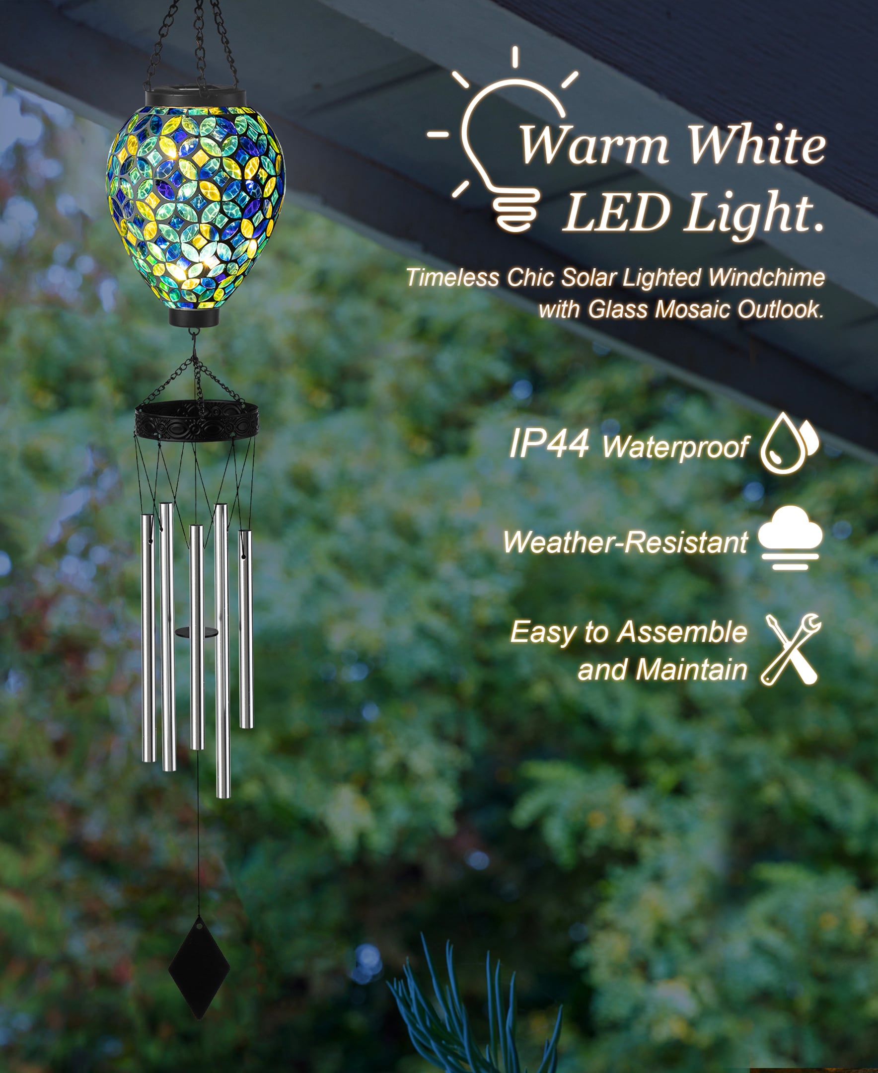 Glitzhome 2023200010 Wind-Chimes - View #4
