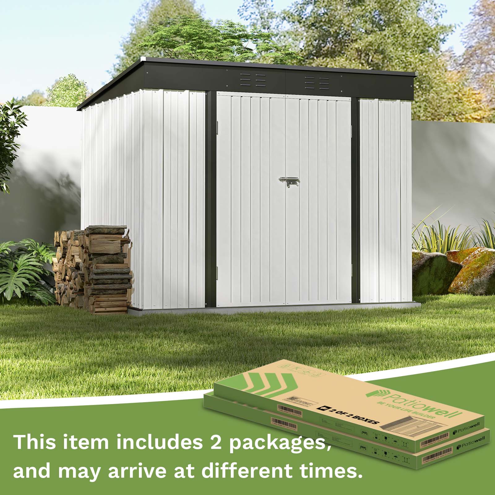Patiowell WES-PS23-0288A-2 Metal-Storage-Buildings-Sheds - View #7