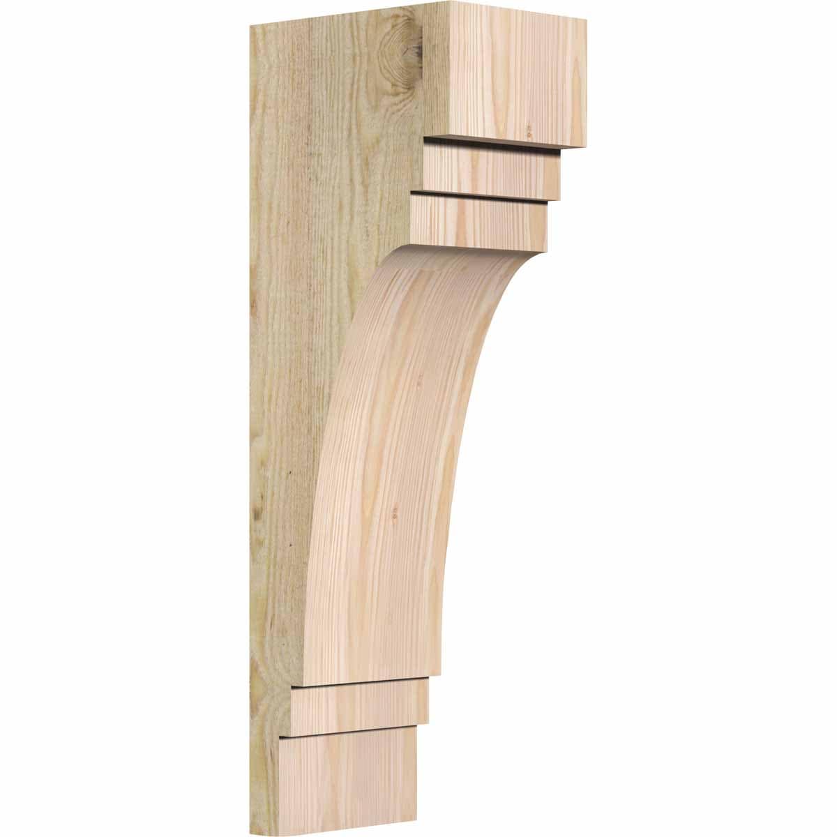Ekena Millwork COR06X08X24PEC00RDF 6-in x 8-in x 24-in Pescadero Unfinished Douglas fir Wood Paintable/Stainable Corbel