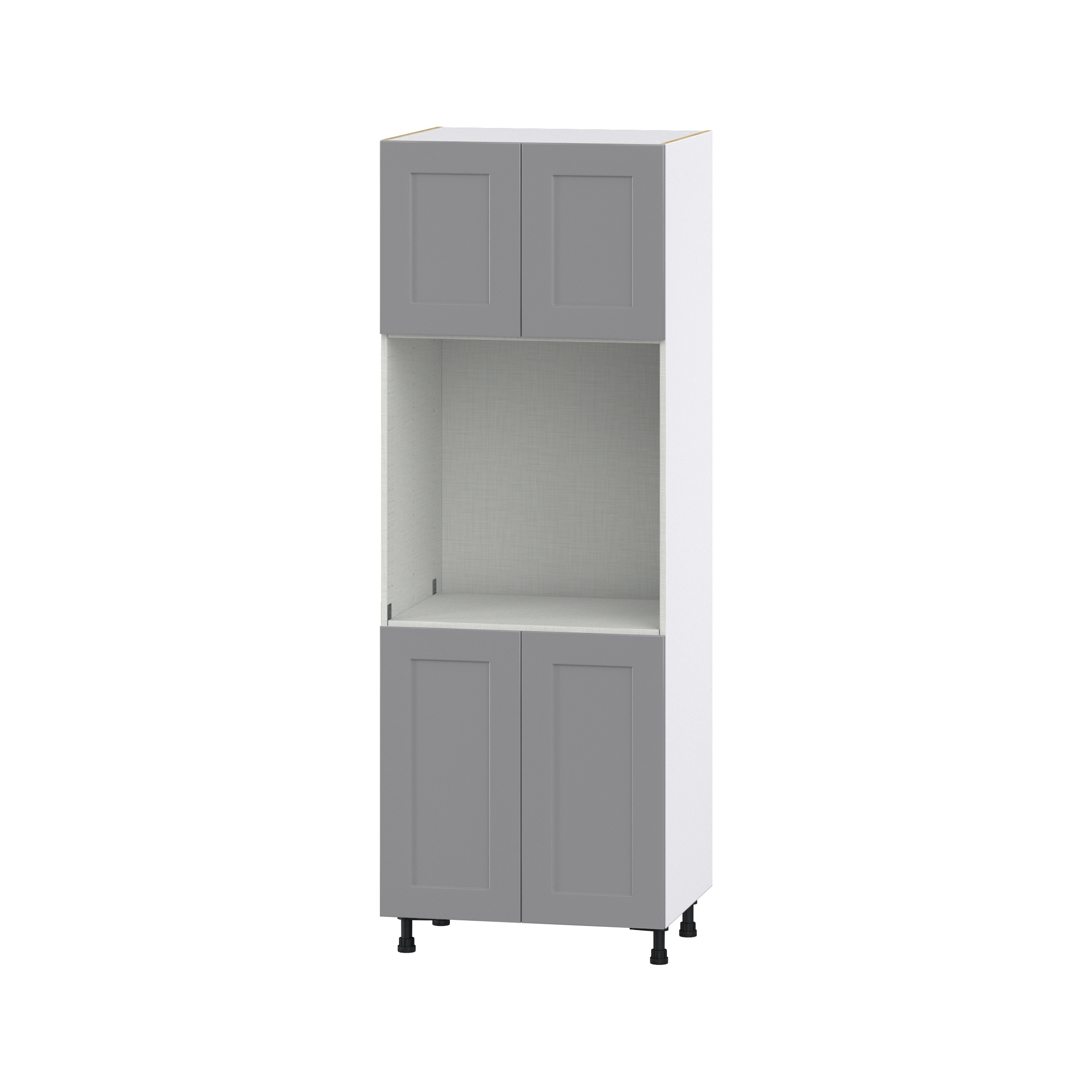 Hugo&Borg DSTO3084.5-BM Beaumont 30-in W x 84.5-in H x 24-in D Slate Gray Single oven Pantry Fully assembled Cabinet (Flat Panel Shaker)