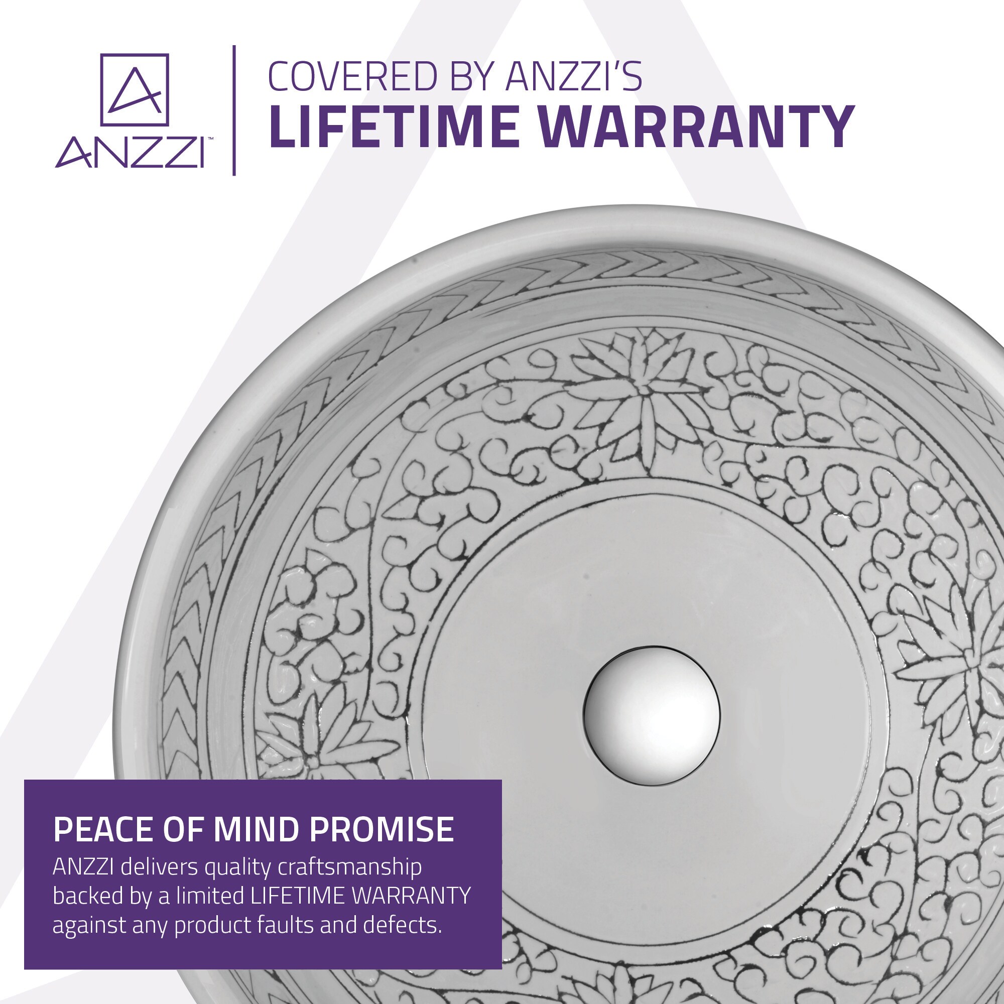 ANZZI Cadence Tempered Glass 16.1-in Vessel Round Transitional