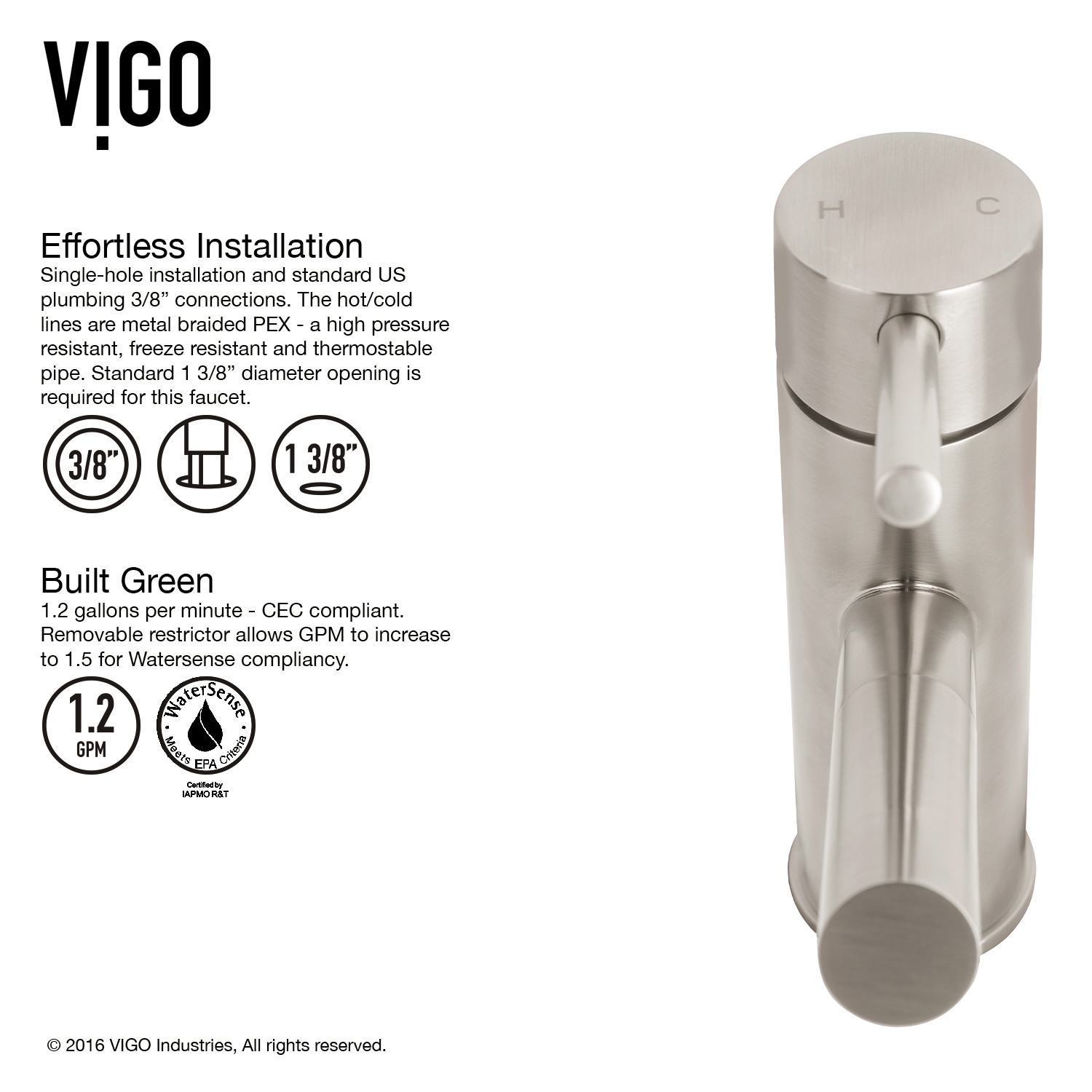 VIGO VG01009BN Lavatory-Faucets - View #4