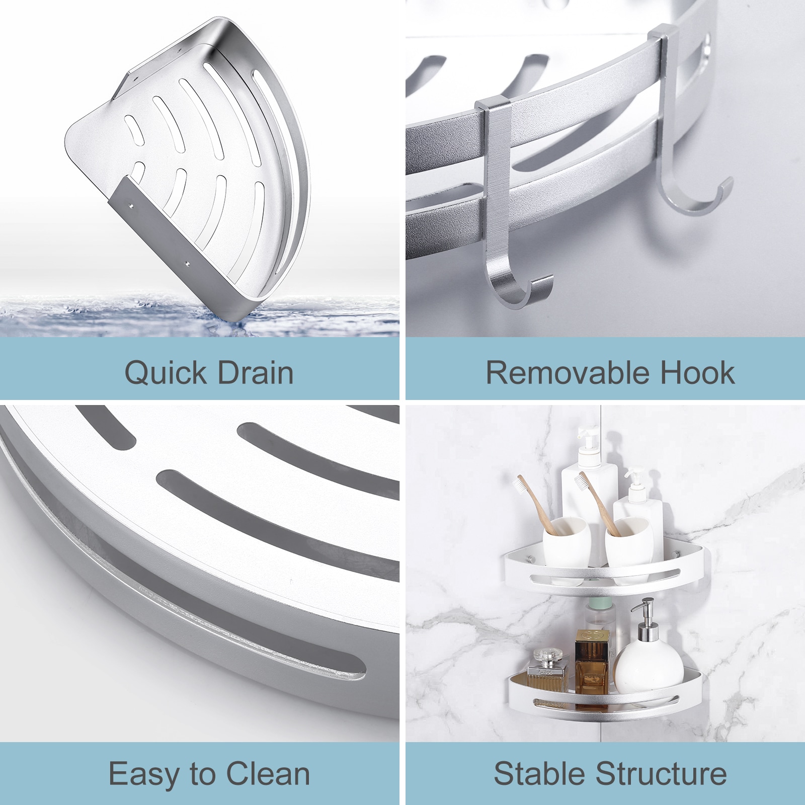 WOWOW 410102-LW Bathroom-Shelves - View #4