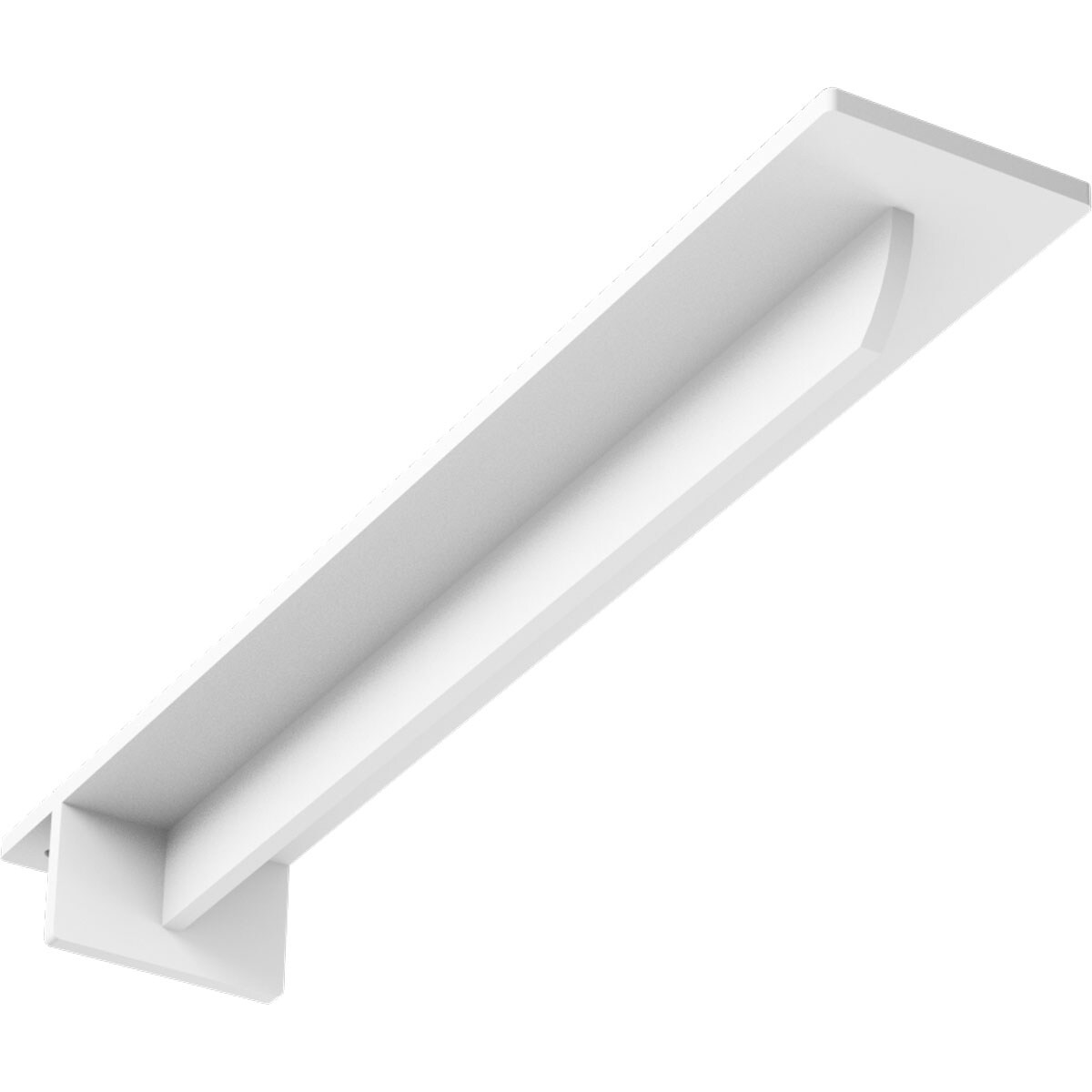 Ekena Millwork BKTM03X18X02HEPWH Heaton Hidden 18-in x 3-in x 2-in Primed Steel Countertop support bracket