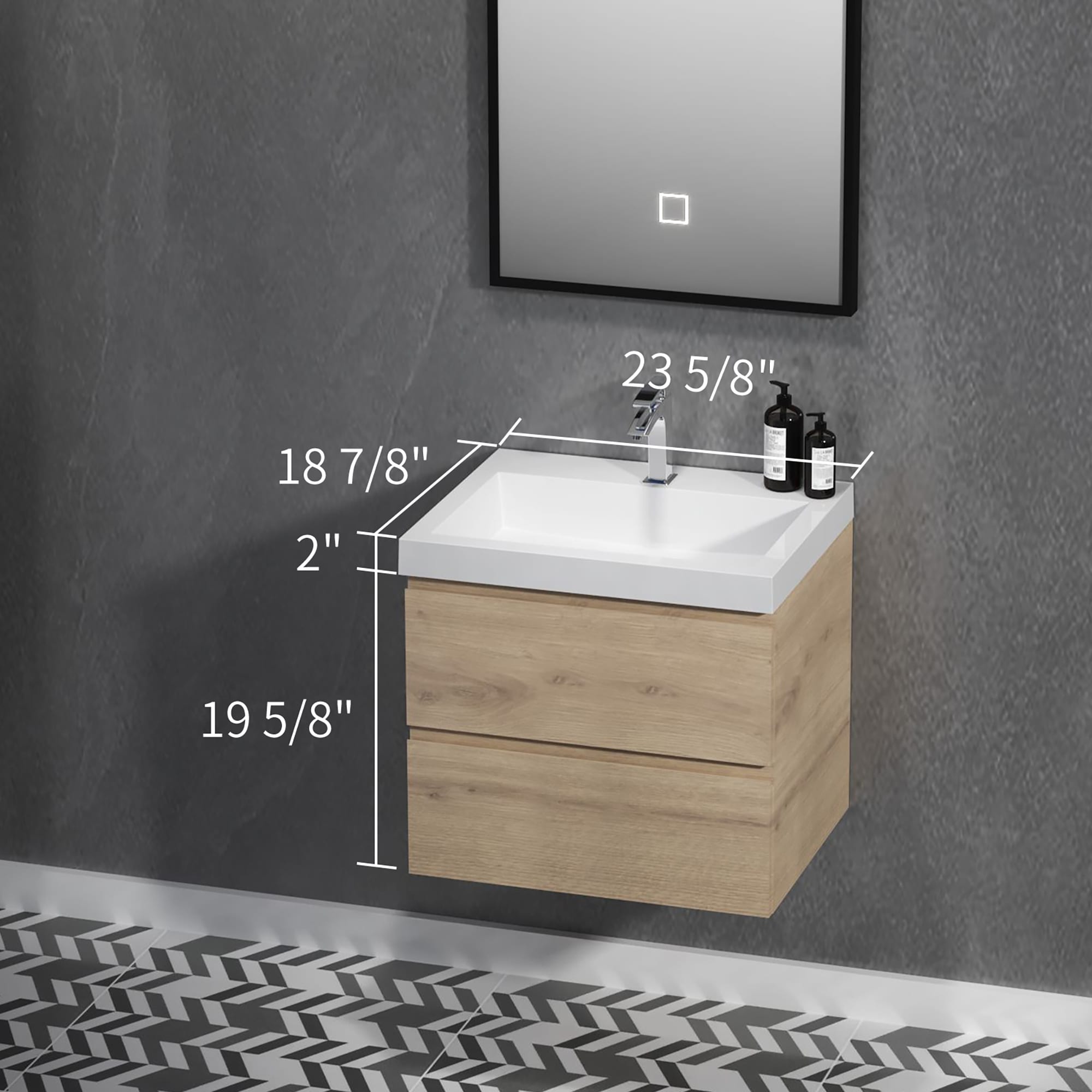 WELLFOR AYTO-24LB Bath-Vanity-Combo - View #8