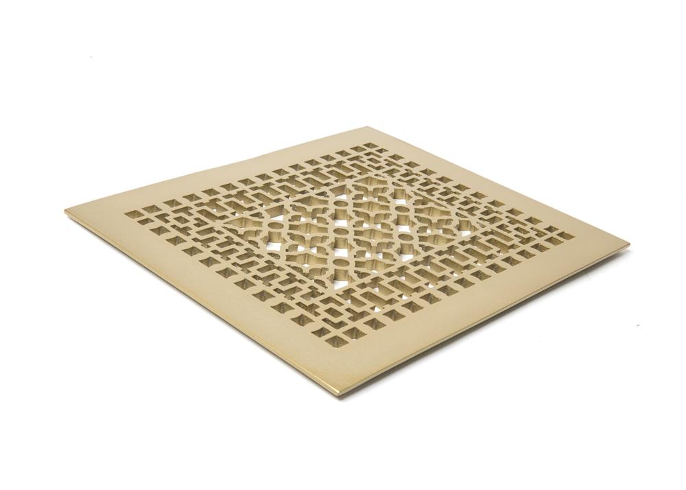 Reggio Register 1416-AMSGH Scroll Sun Gold Floor Register (Duct Opening: 14-in x 12-in; Outside: 14.5-in x 16.5-in)
